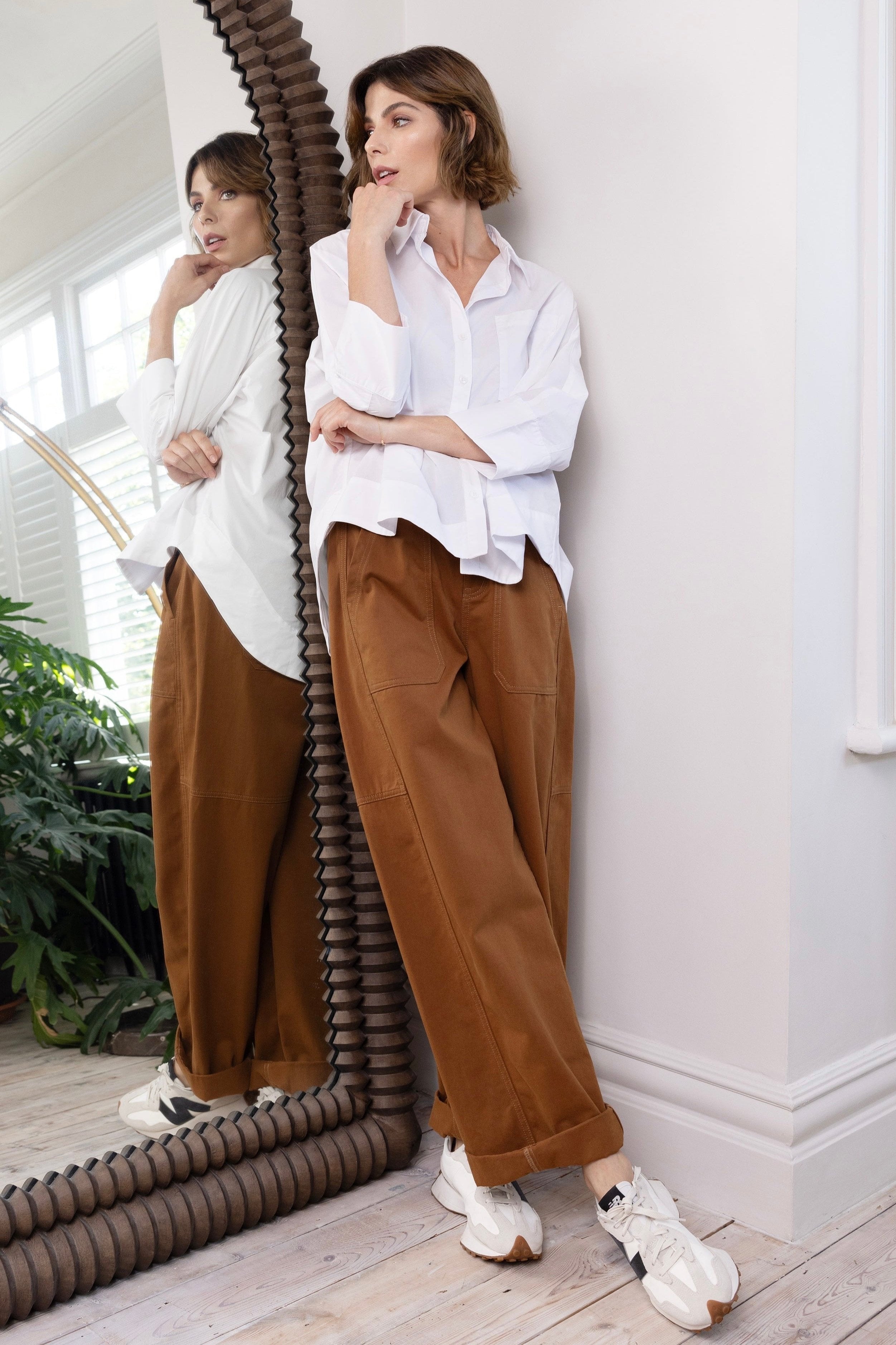 Barrel Leg Trousers