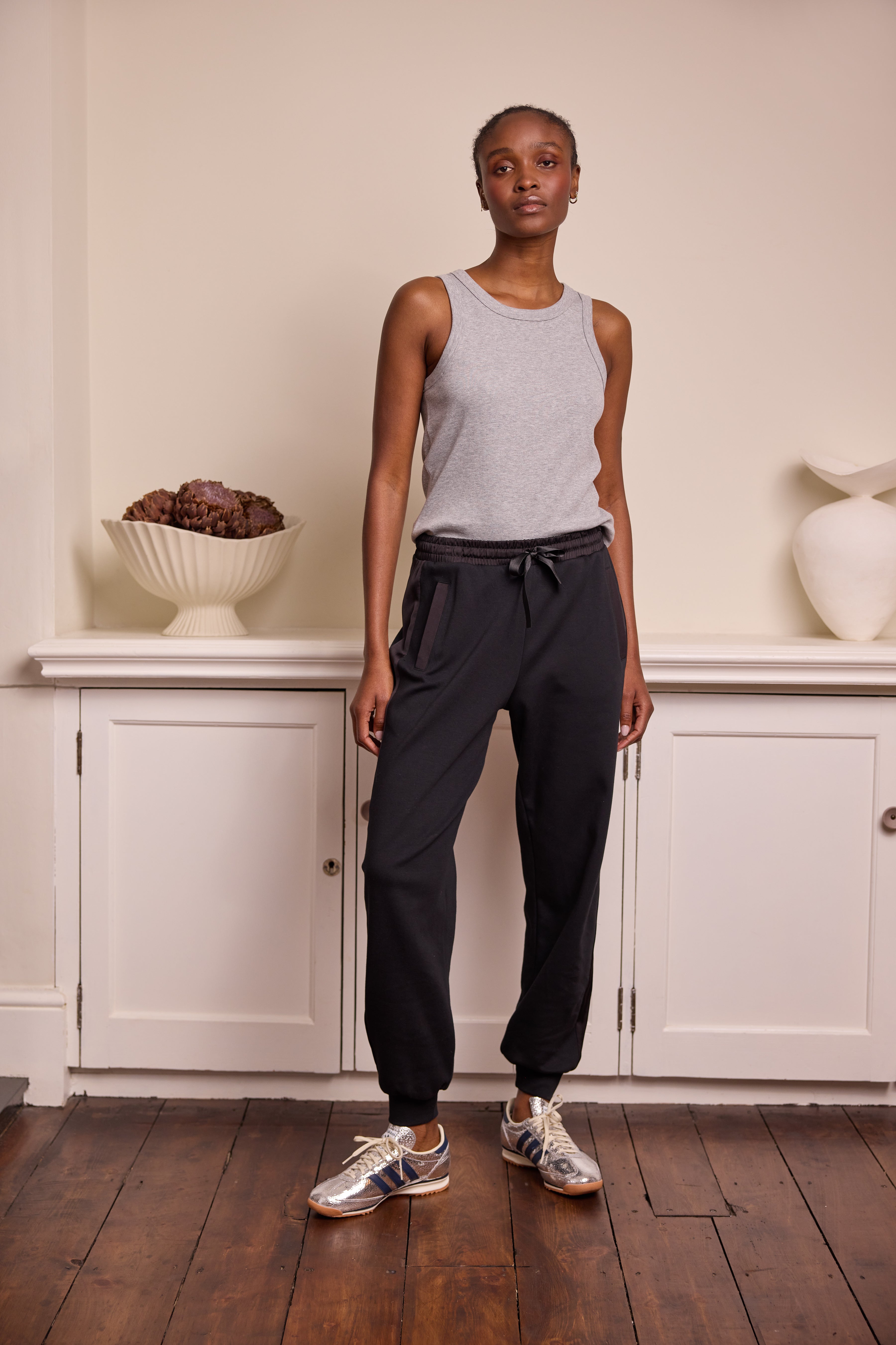 Maya Rib Jersey Vest - Grey