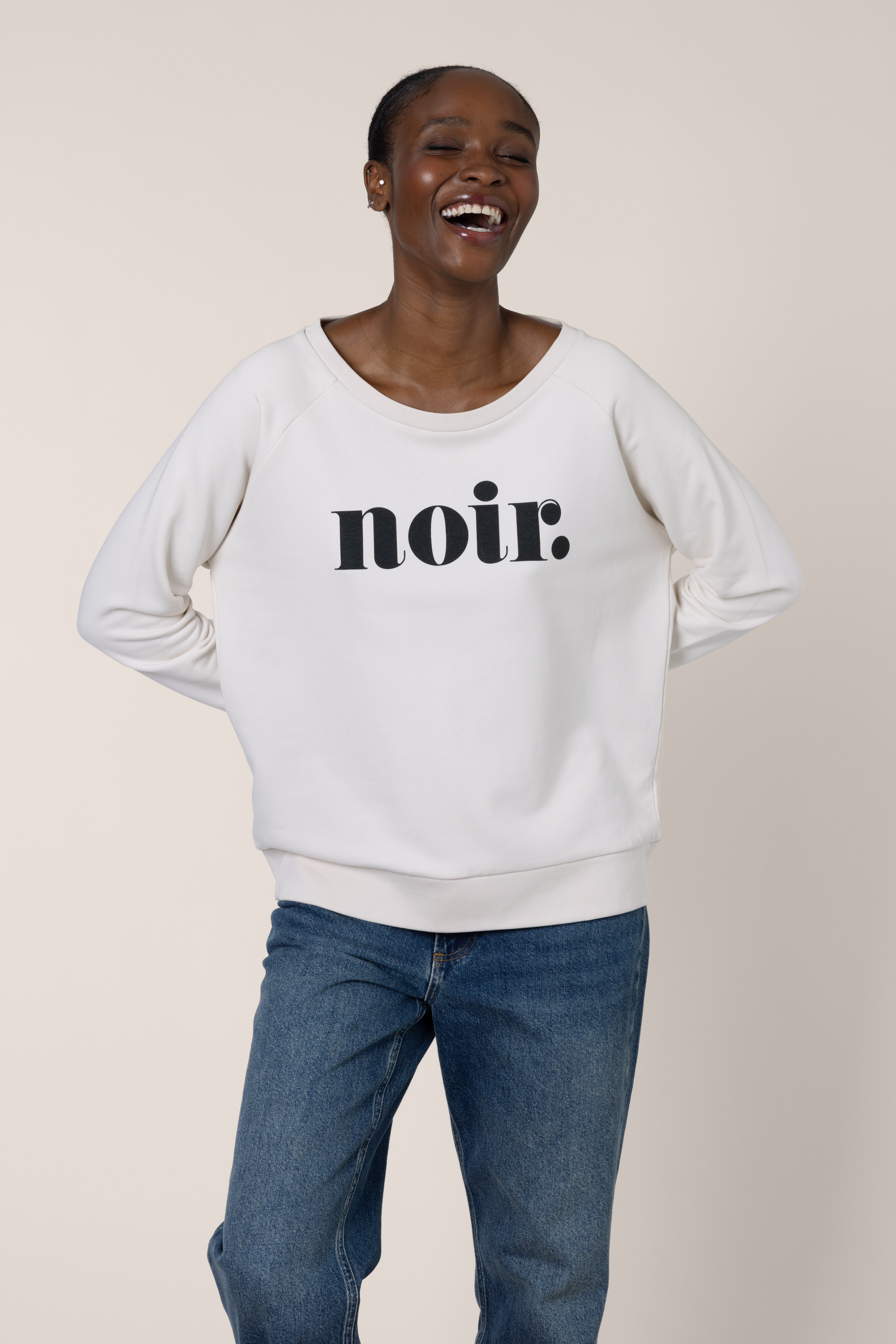 Noir Sweatshirt - Vintage White