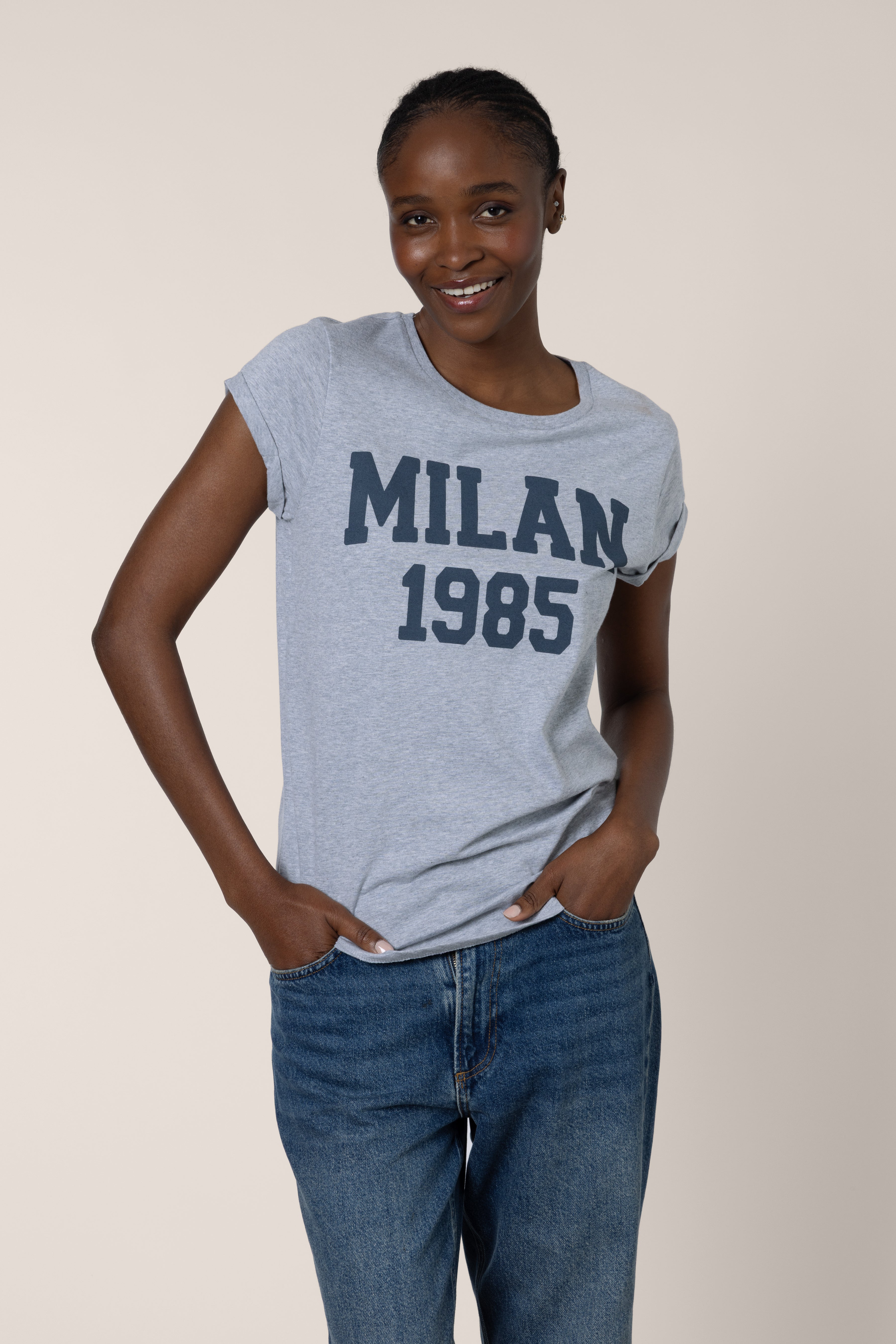 Milan Neat-Fit T-Shirt - Grey Marl