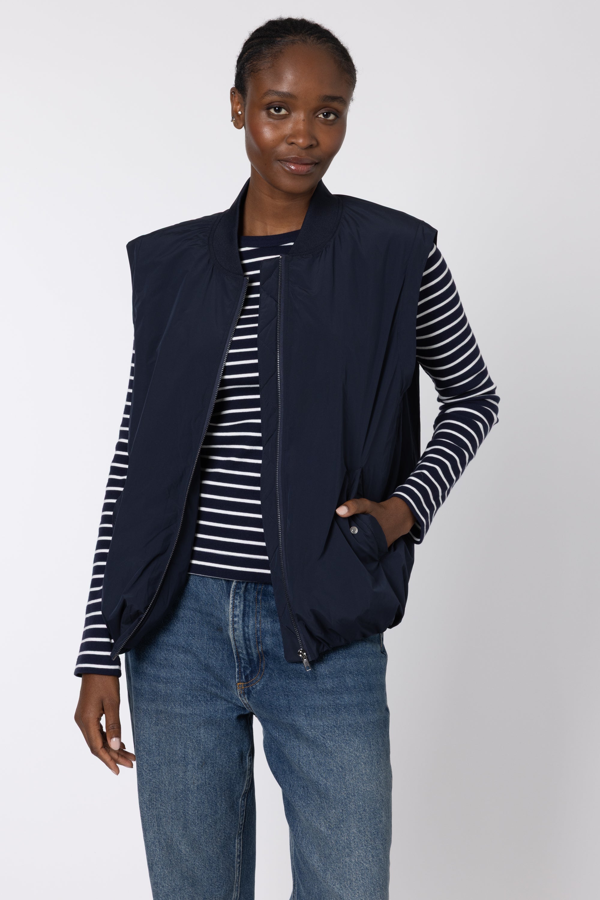 Angelina Bomber Jacket - Navy