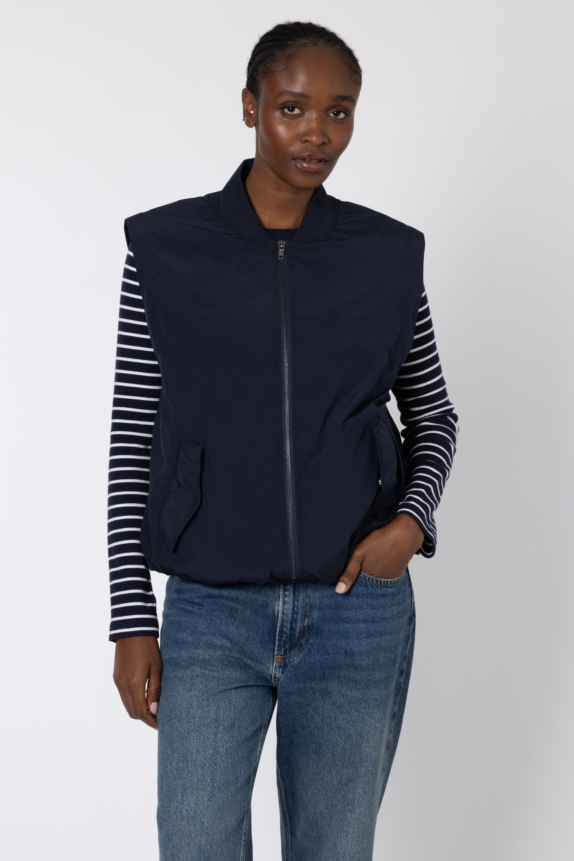 Angelina Bomber Jacket - Navy