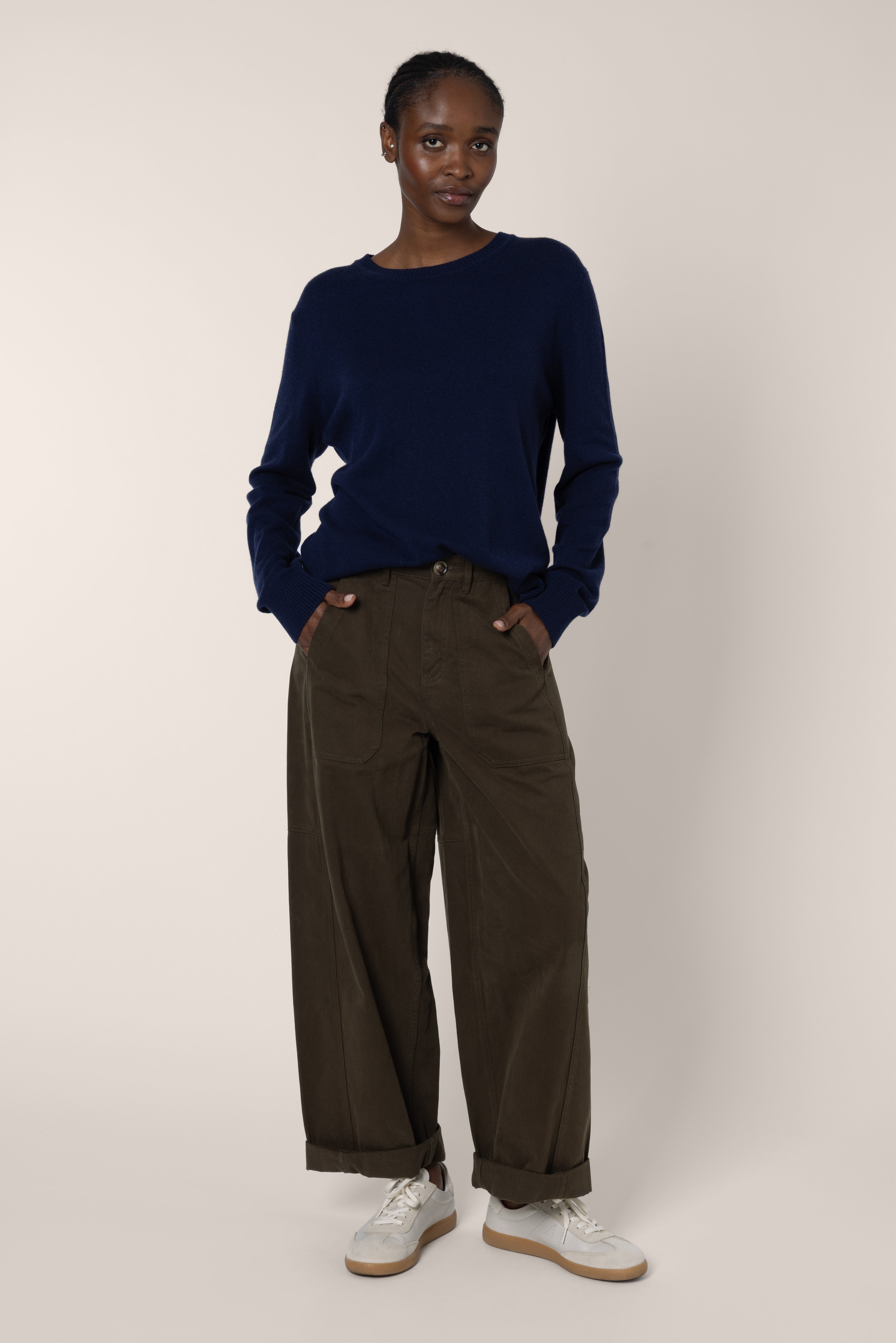 Alex Cashmere Blend Jumper - Navy