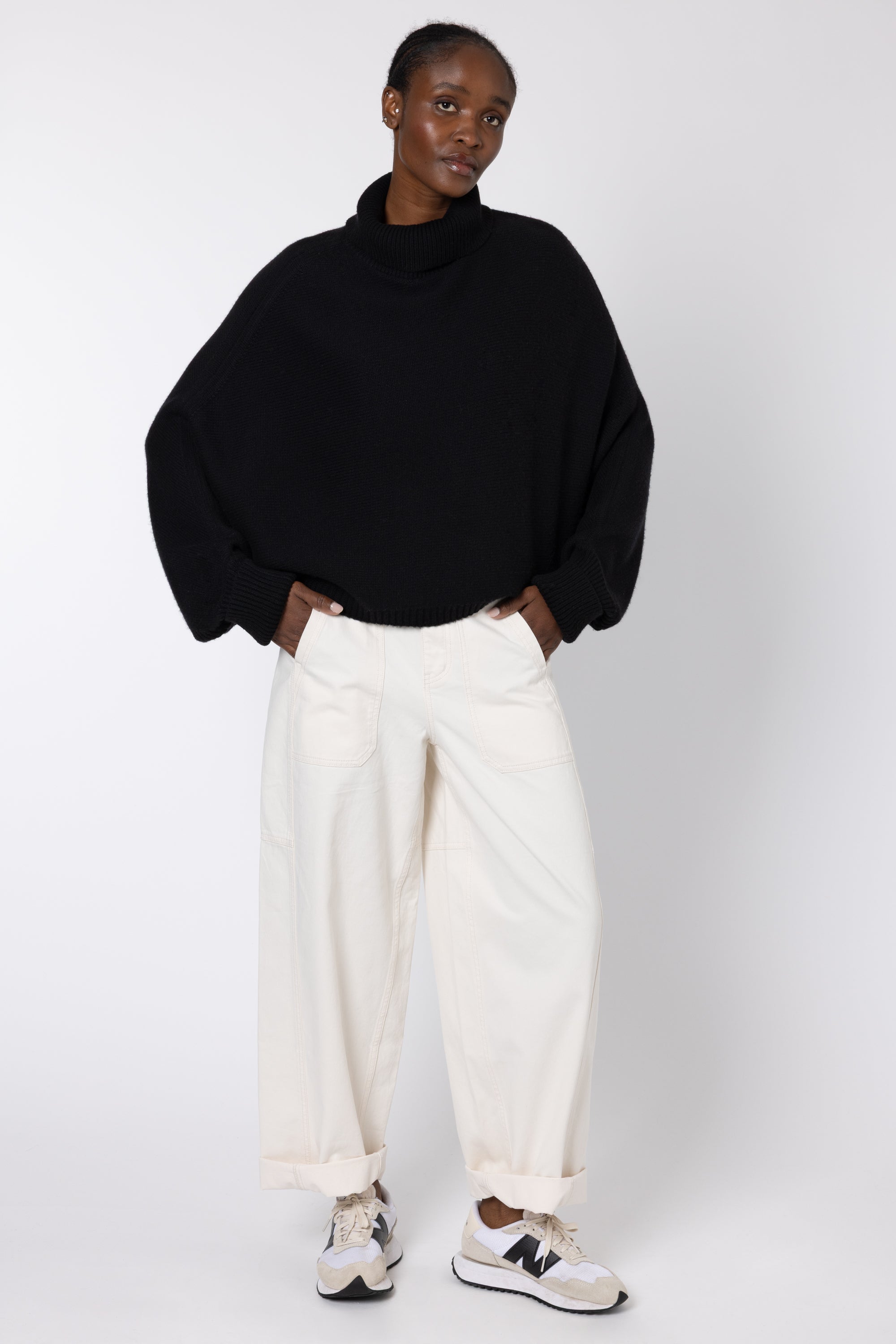 Billie Barrel Leg Trousers - Ecru