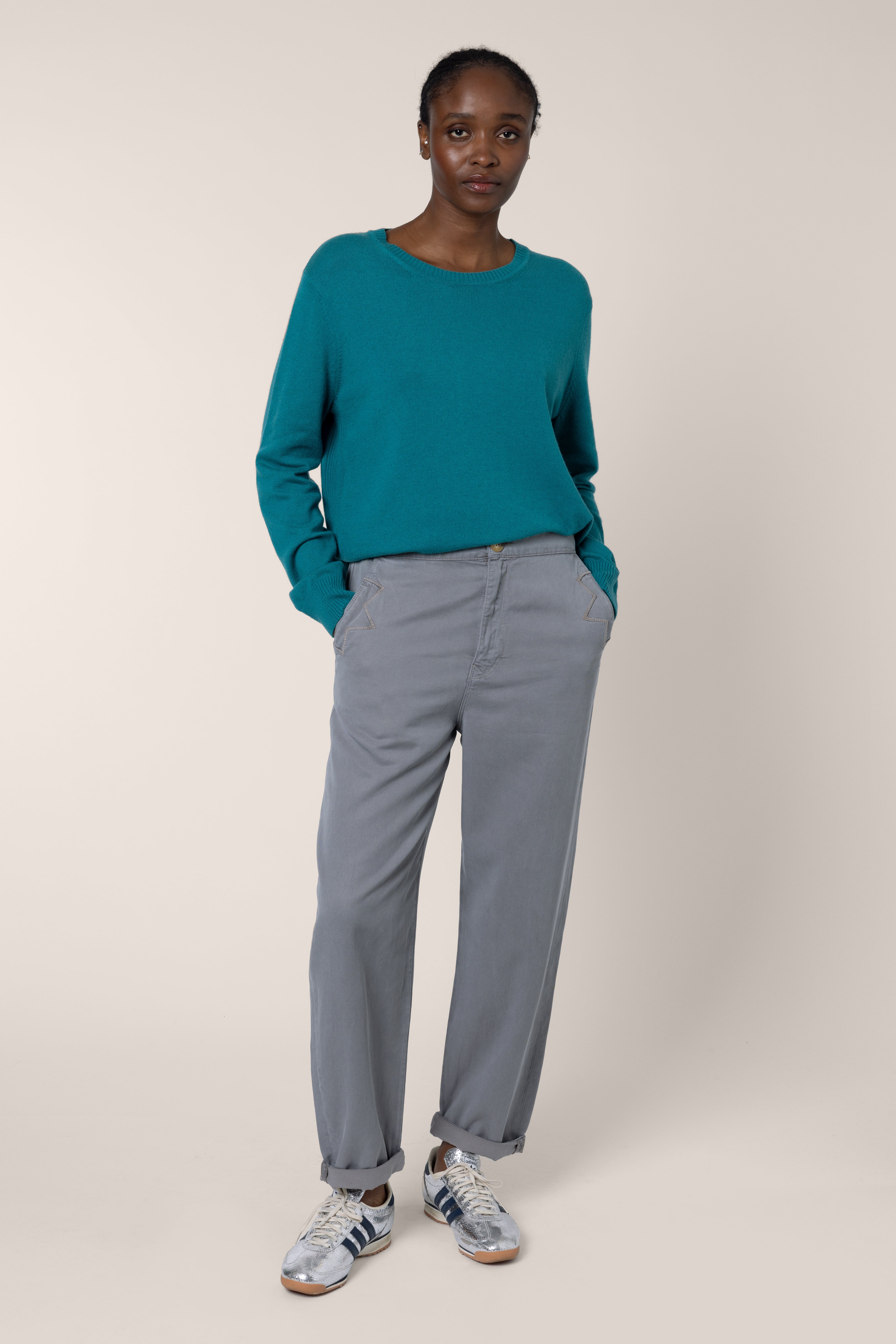 Alex Cashmere Blend Jumper - Teal