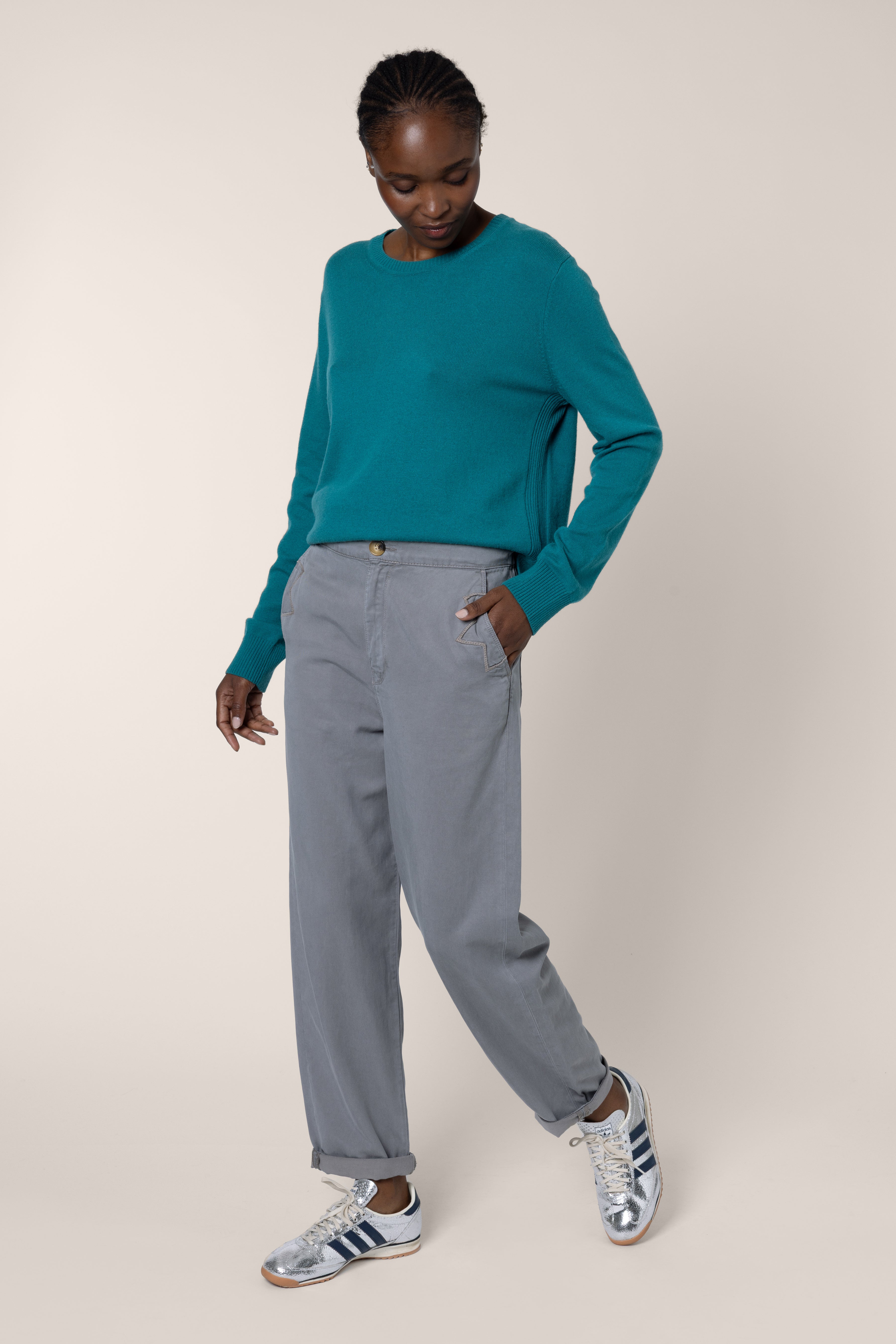 Alex Cashmere Blend Jumper - Teal