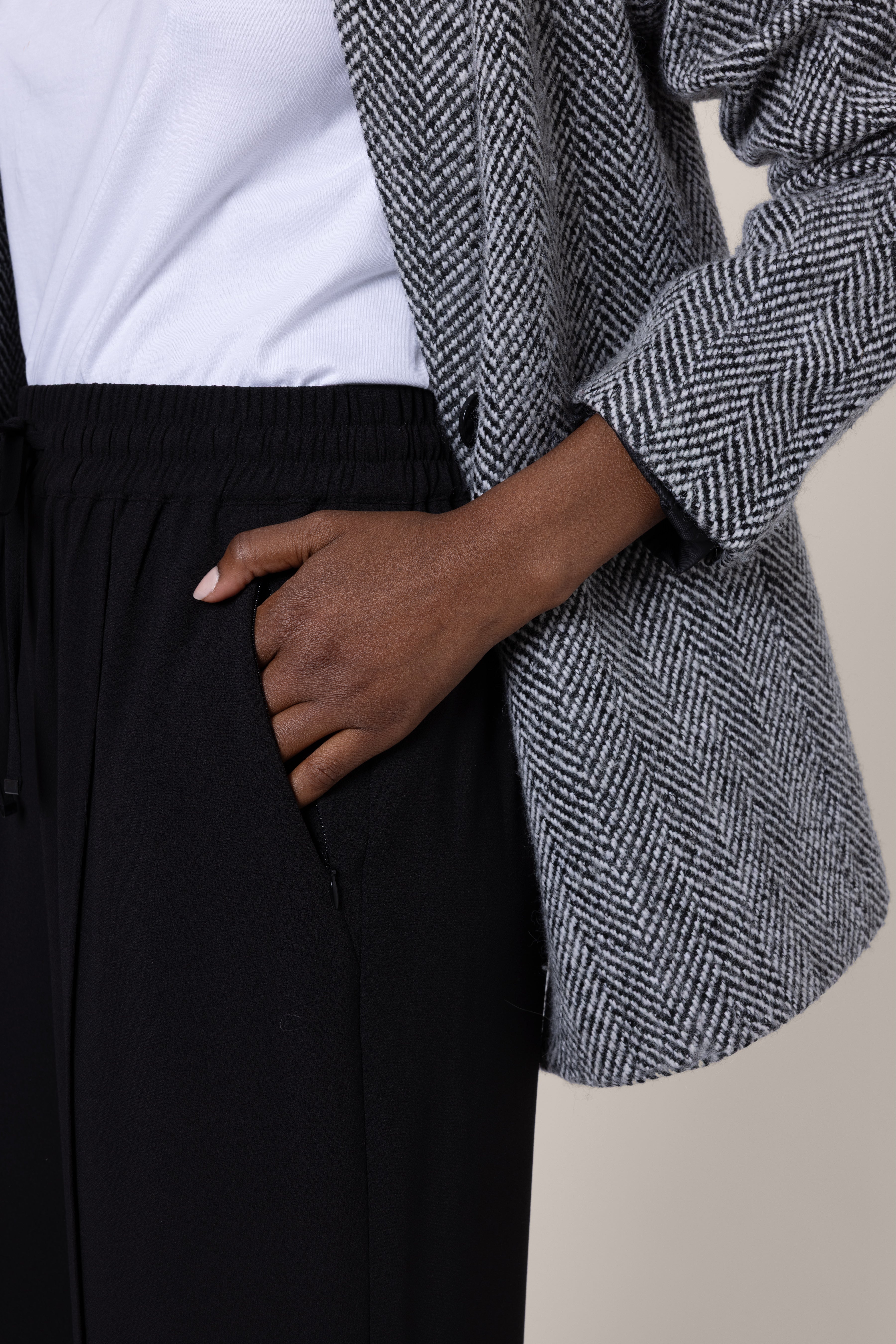 Zara Zip Trousers - Black