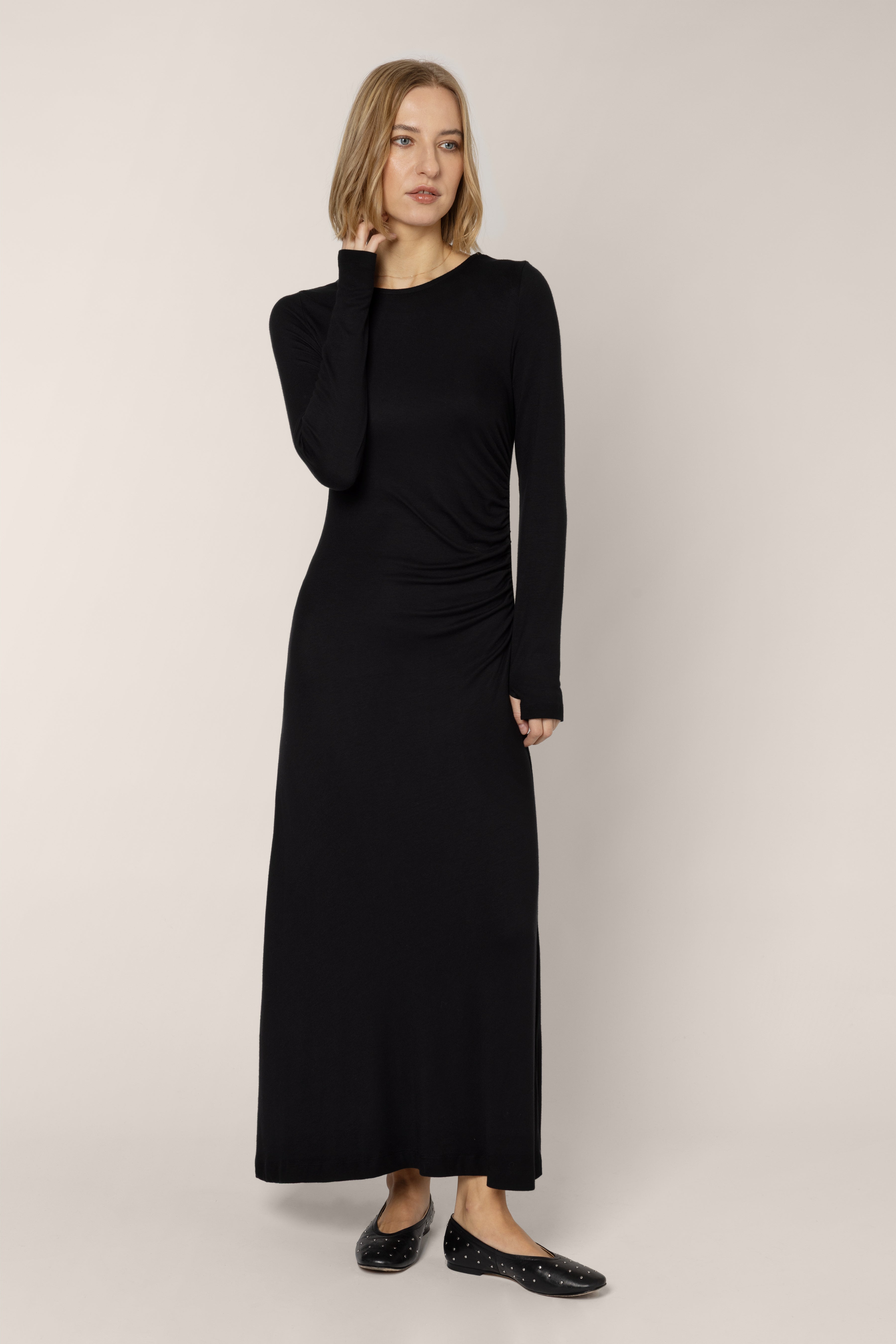 Langley Viscose Dress - Black - Eleven Loves
