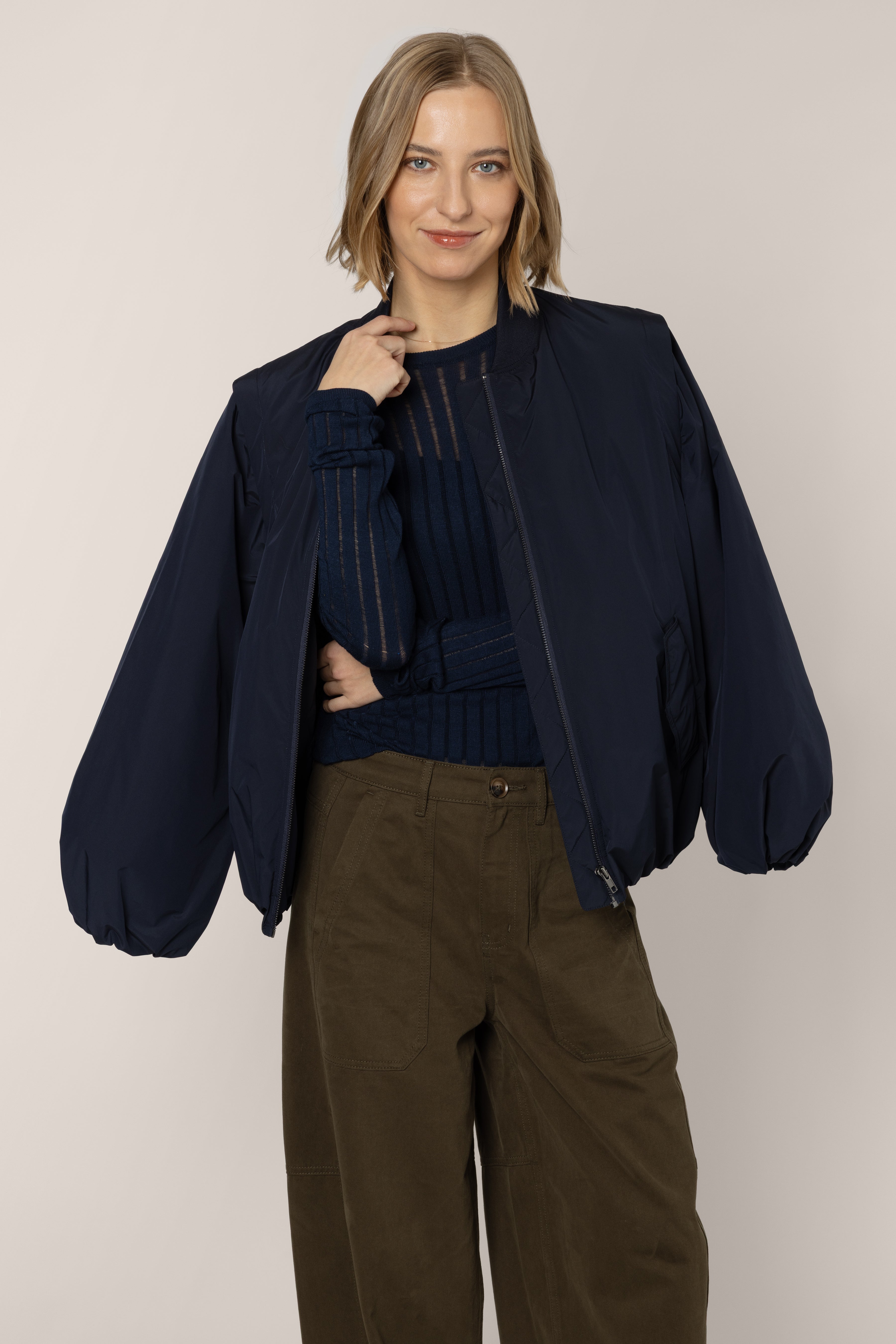 Angelina Bomber Jacket - Navy