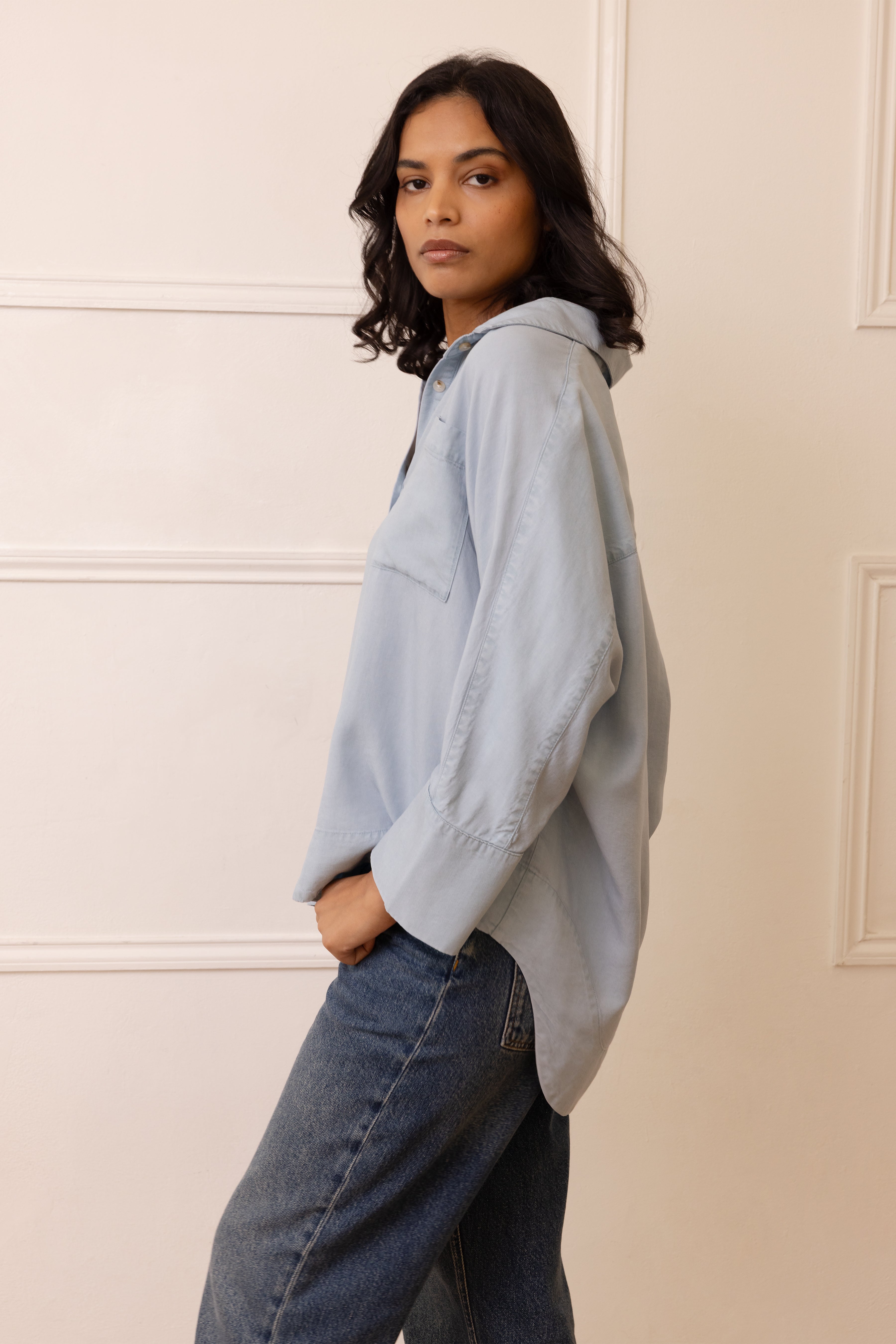 Olivia Chambray Shirt - Blue - Eleven Loves