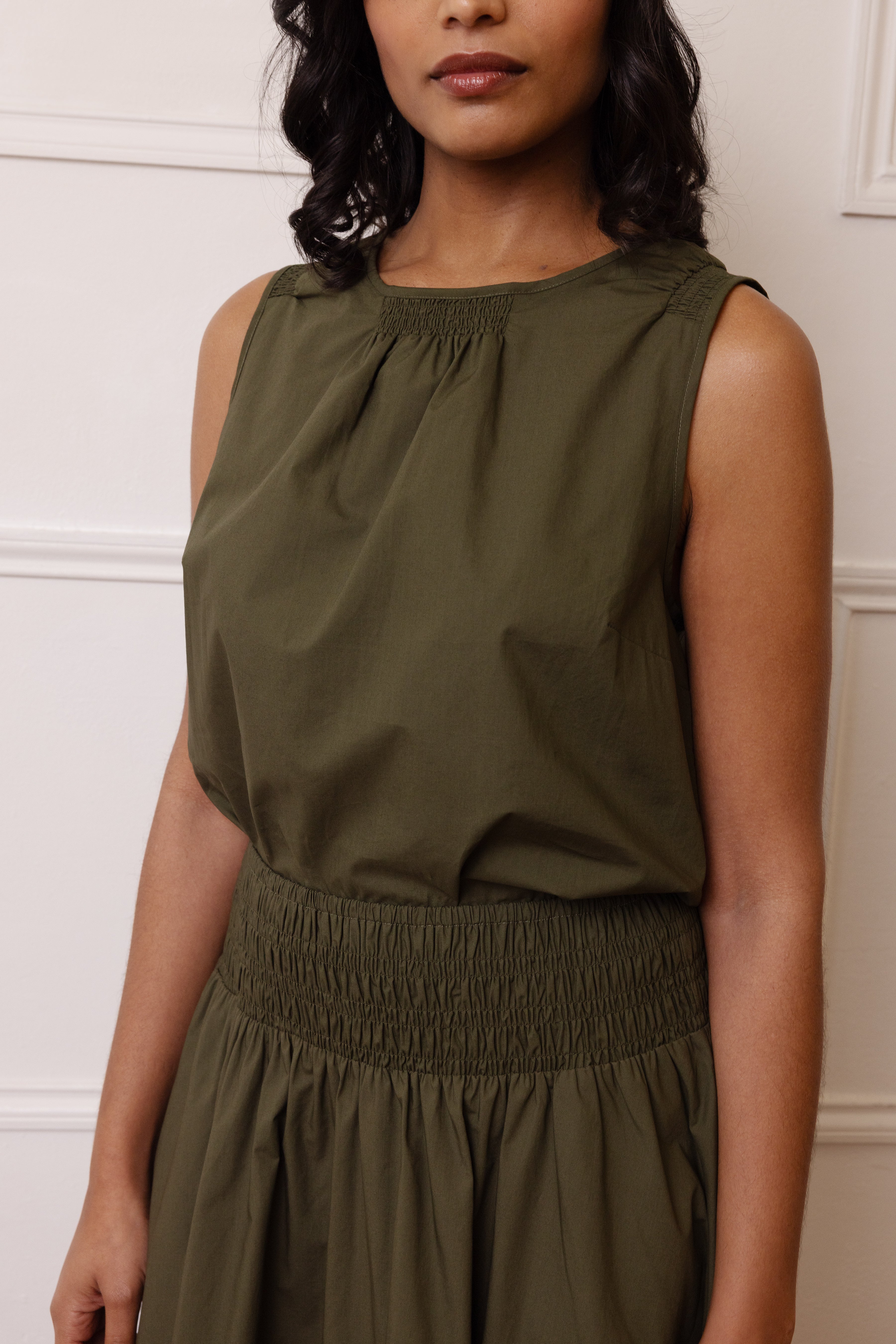 Sage Shell Top - Olive - Eleven Loves