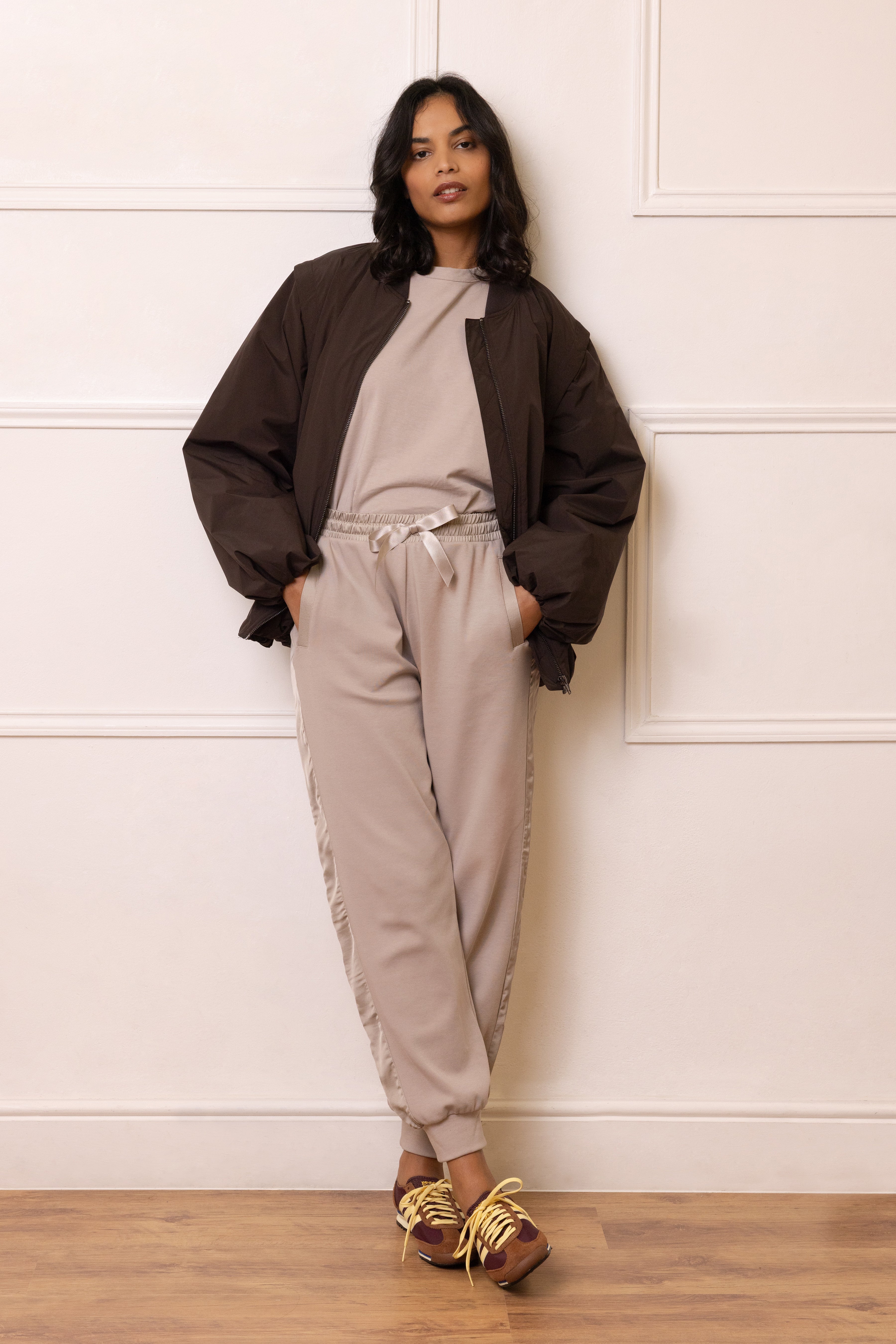 Perfect Side Stripe Joggers - Biscuit - Eleven Loves