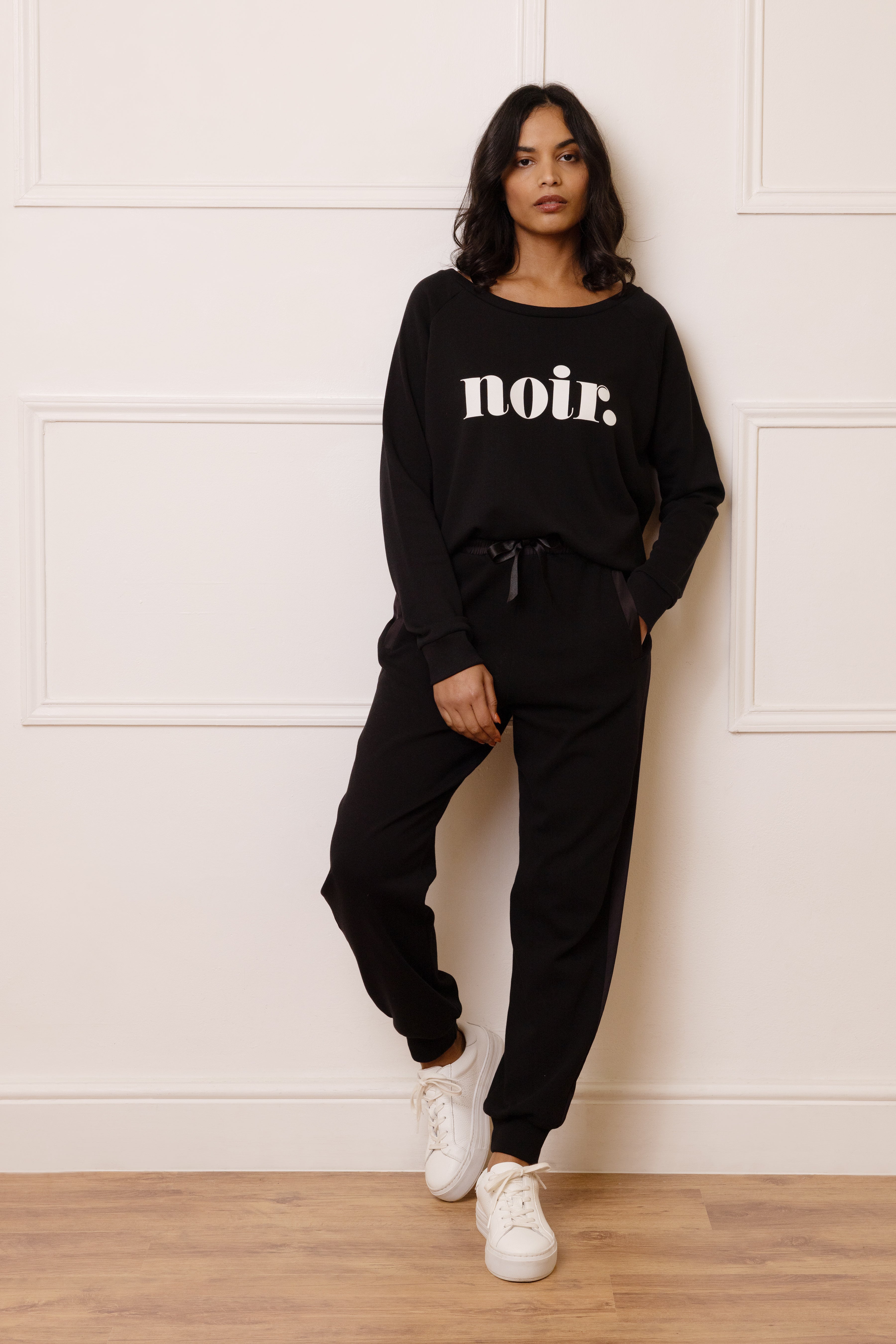 Perfect Side Stripe Joggers - Black - Eleven Loves