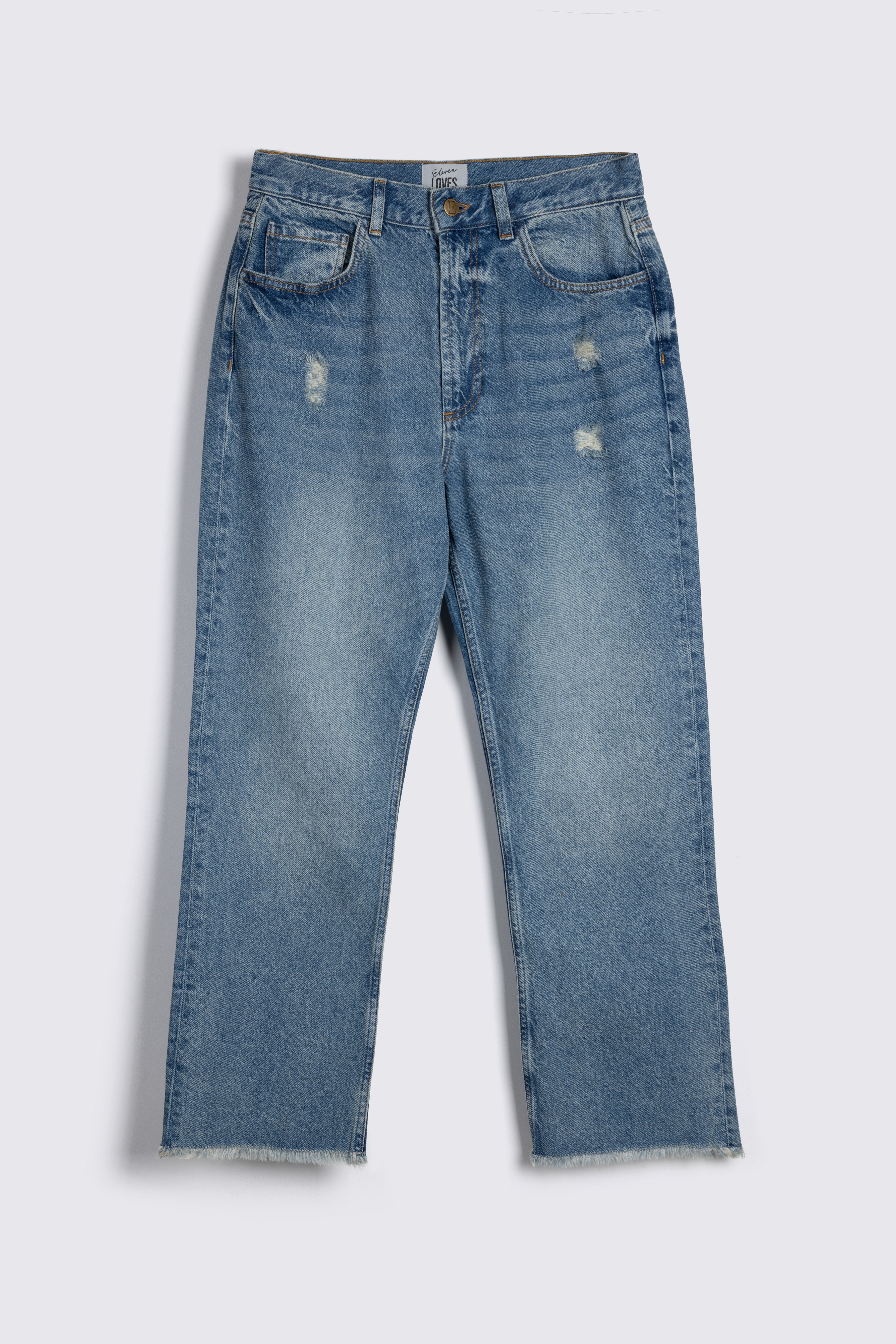 Kayla Relaxed Kick Flare Jeans - Mid Wash - Eleven Loves