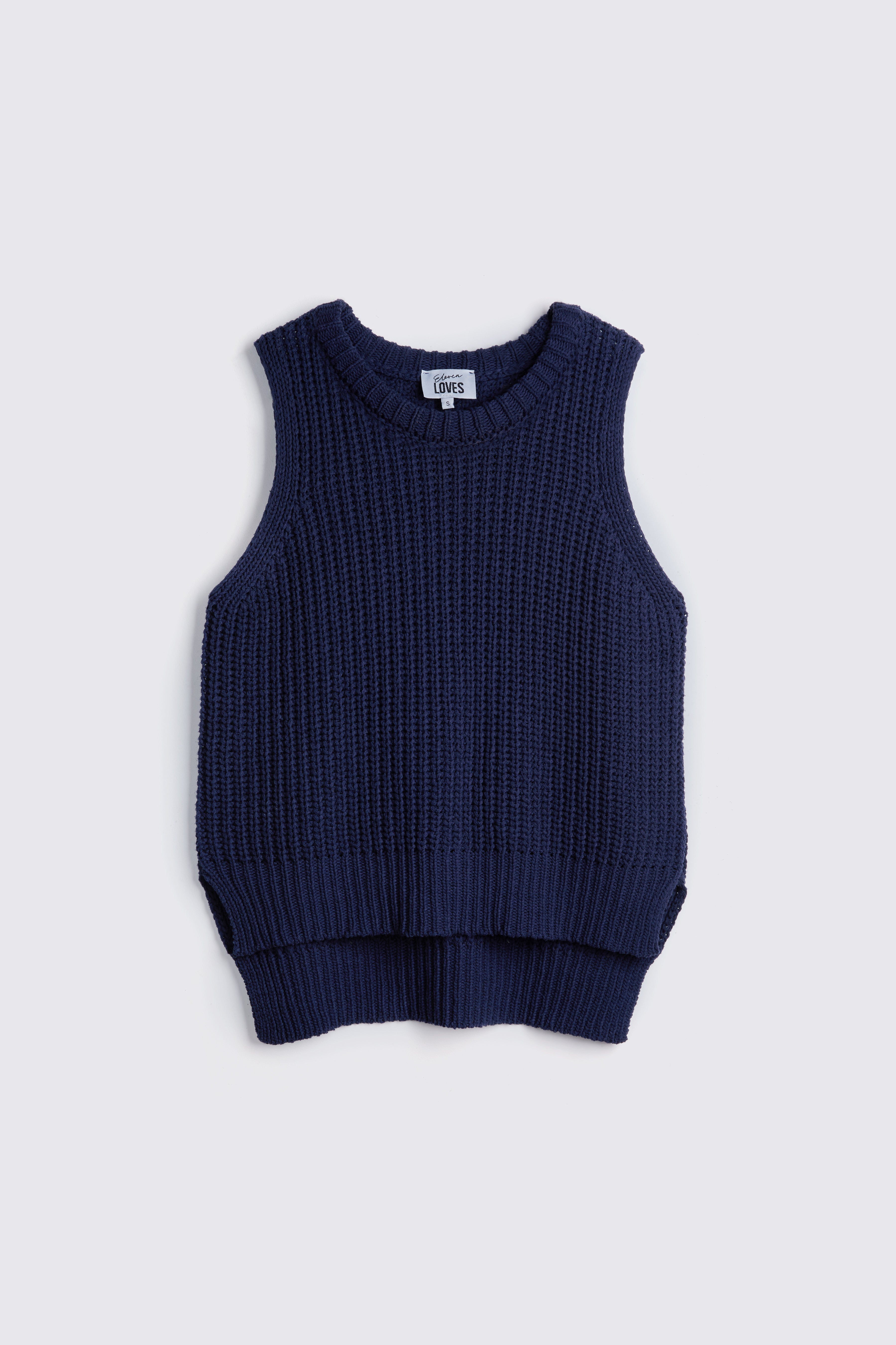 Rebecca Ribbed Tank Top - Navy