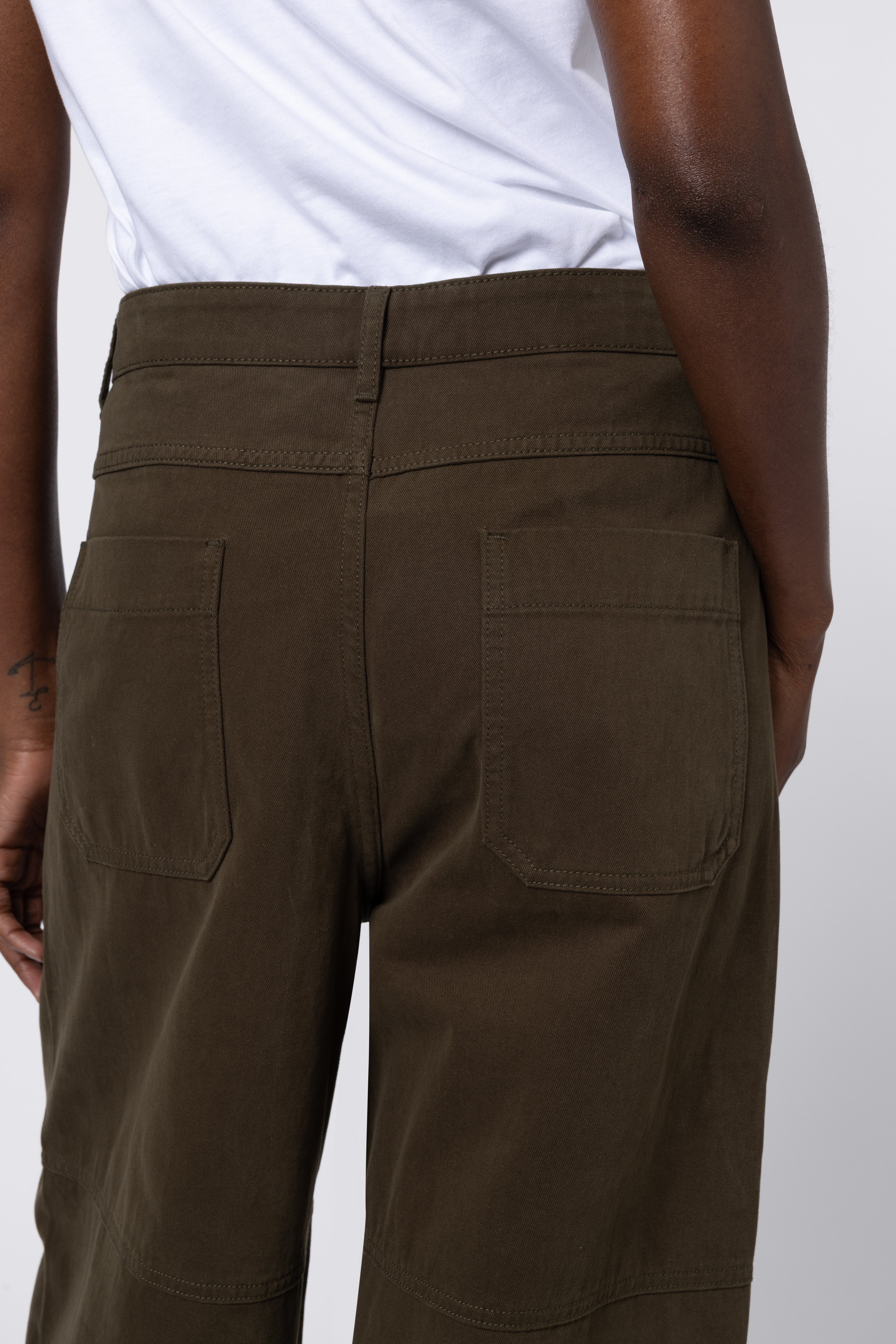 Billie Barrel Leg Trousers - Olive