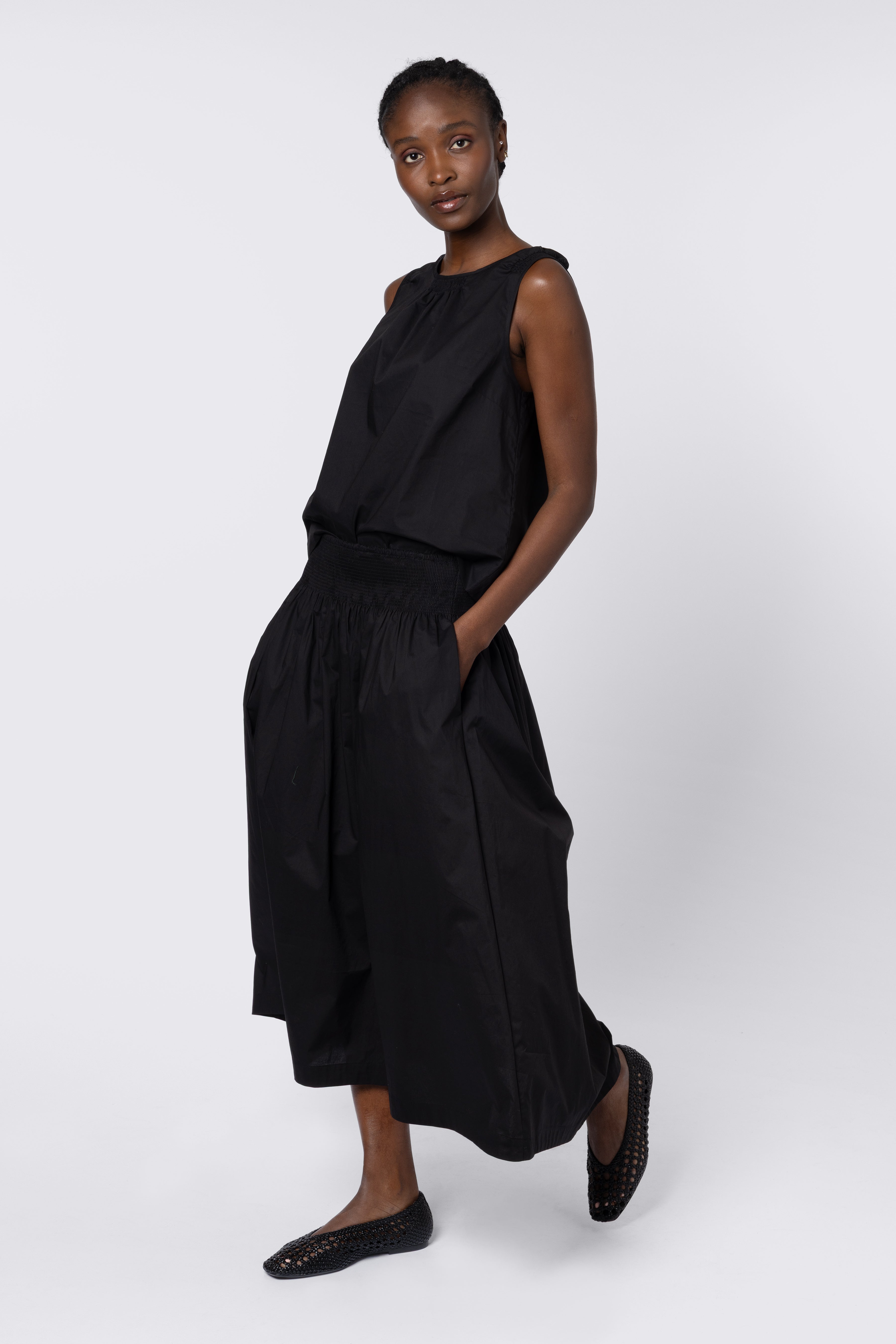 Drew Dip Hem Skirt - Black - Eleven Loves