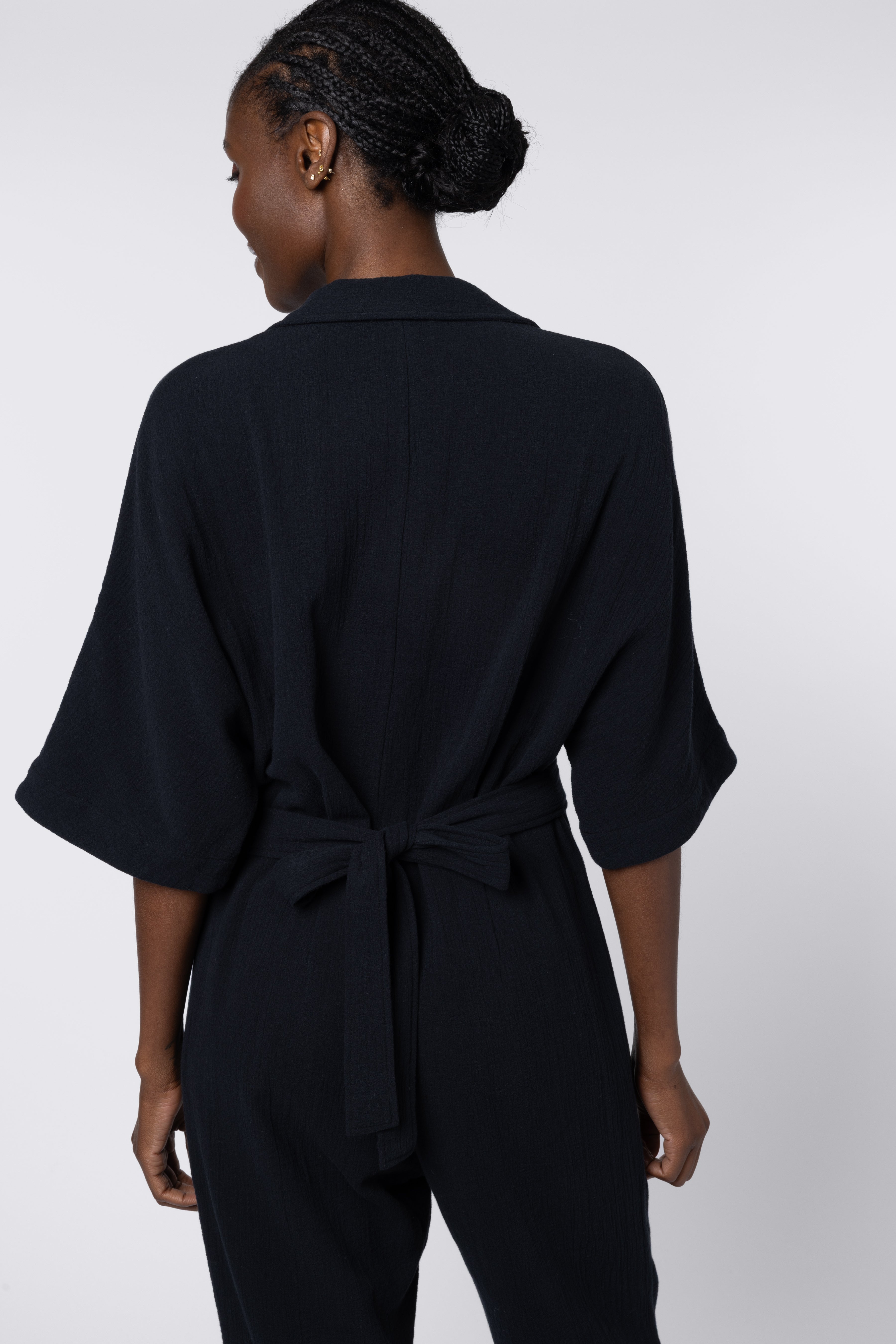 Becca Cheesecloth Jumpsuit - Black