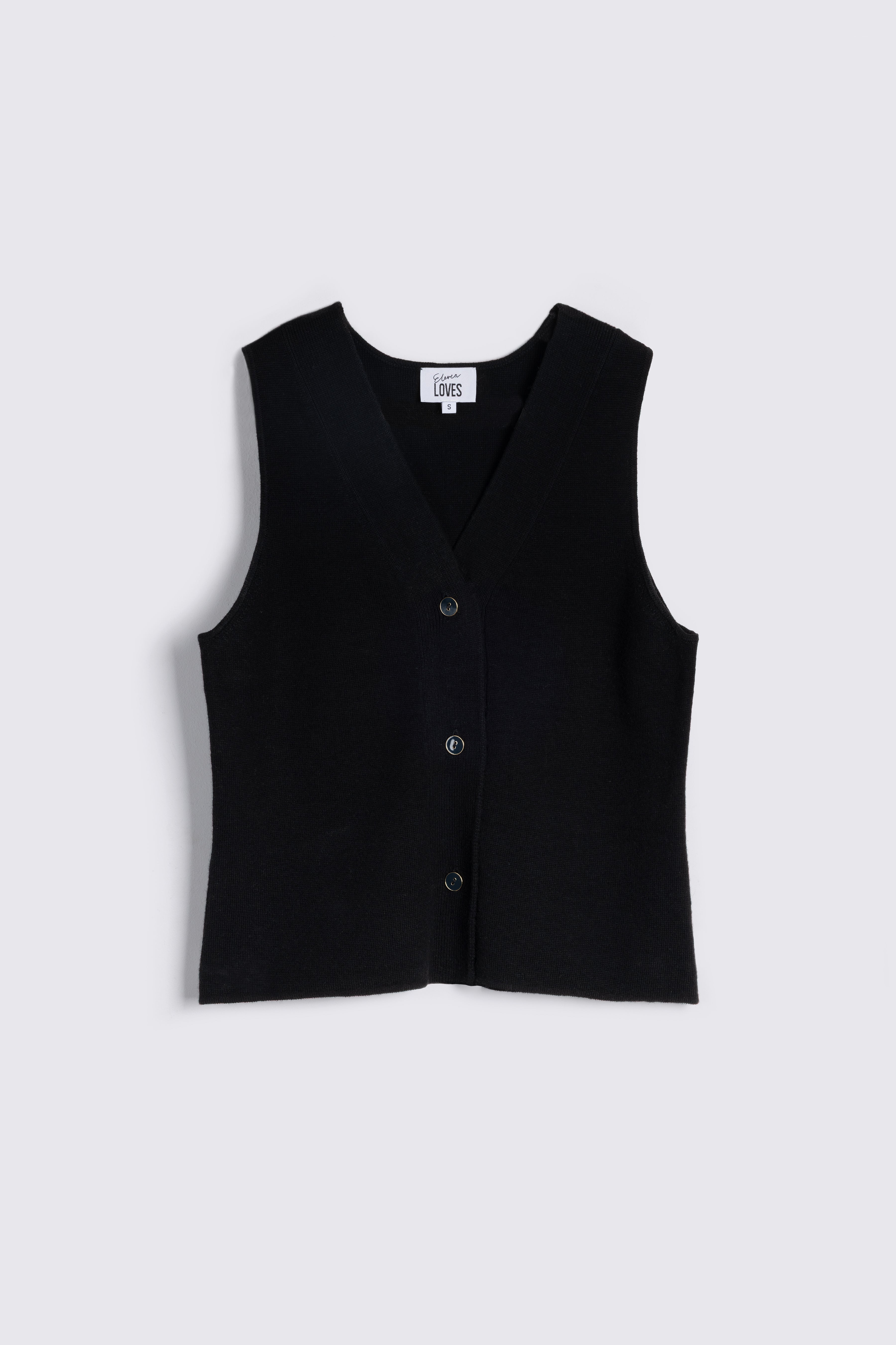 Margot Milano Knitted Waistcoat Black