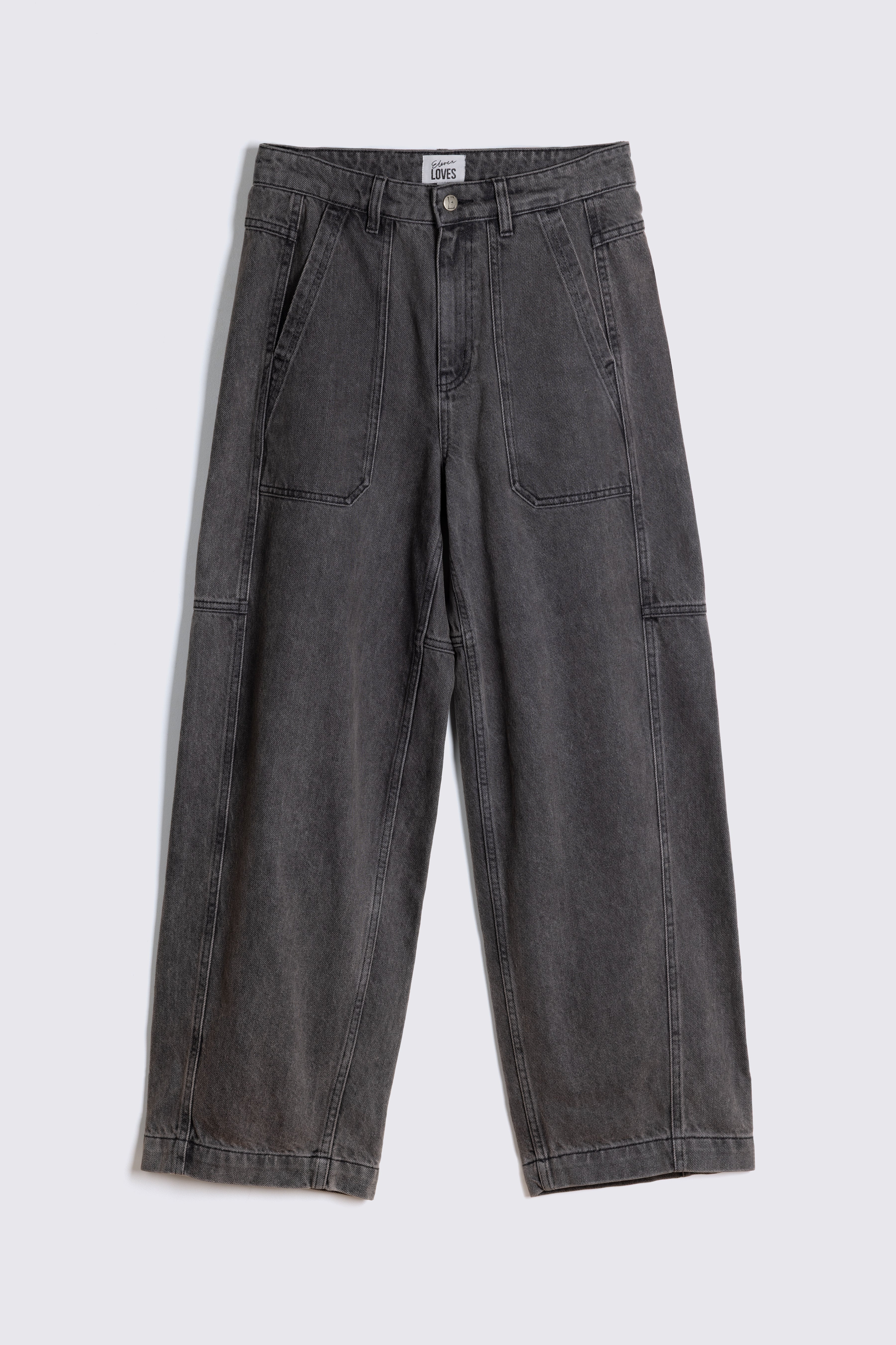Billie Barrel Leg Jeans - Washed Black