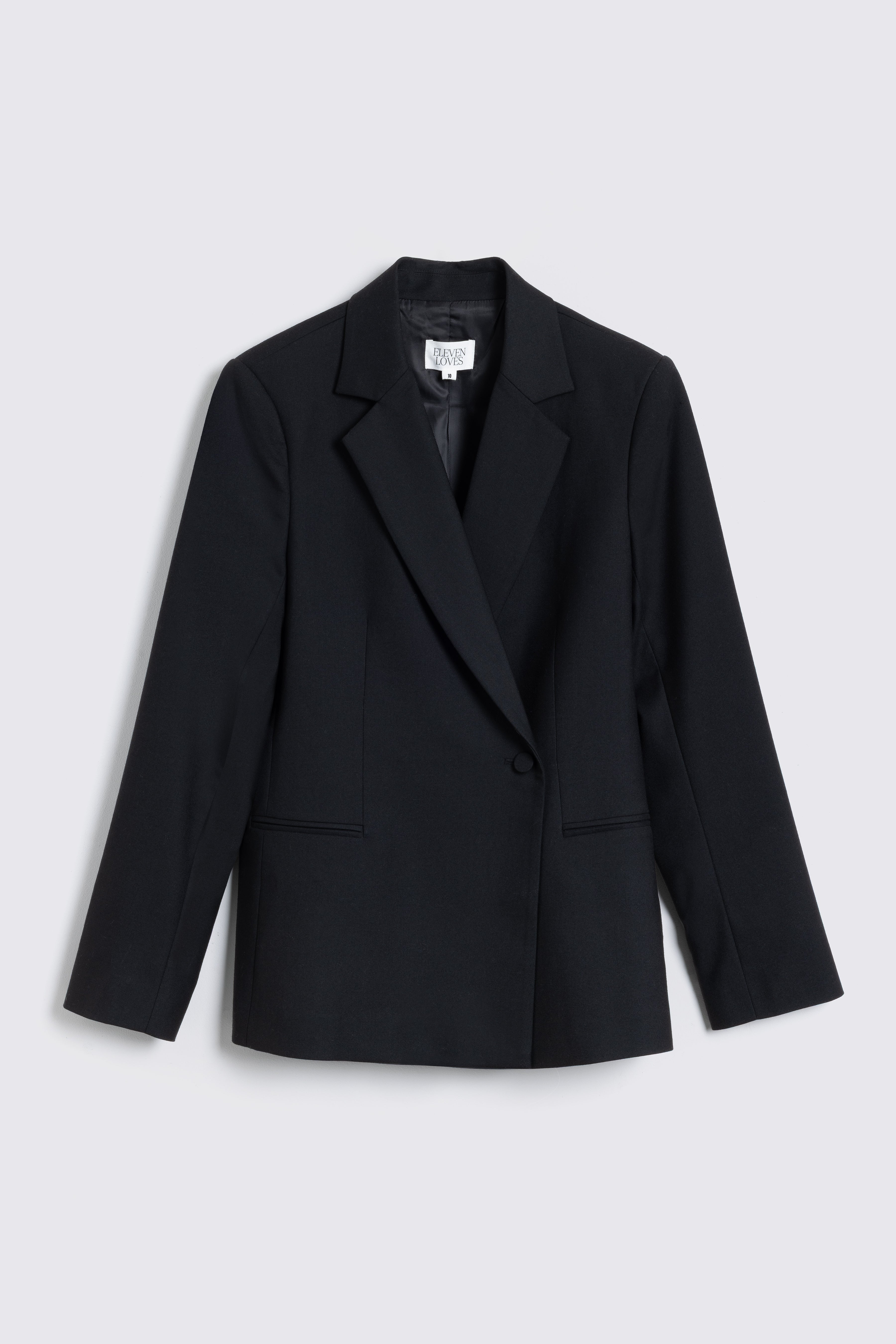Josephine Wool Blend Blazer - Black