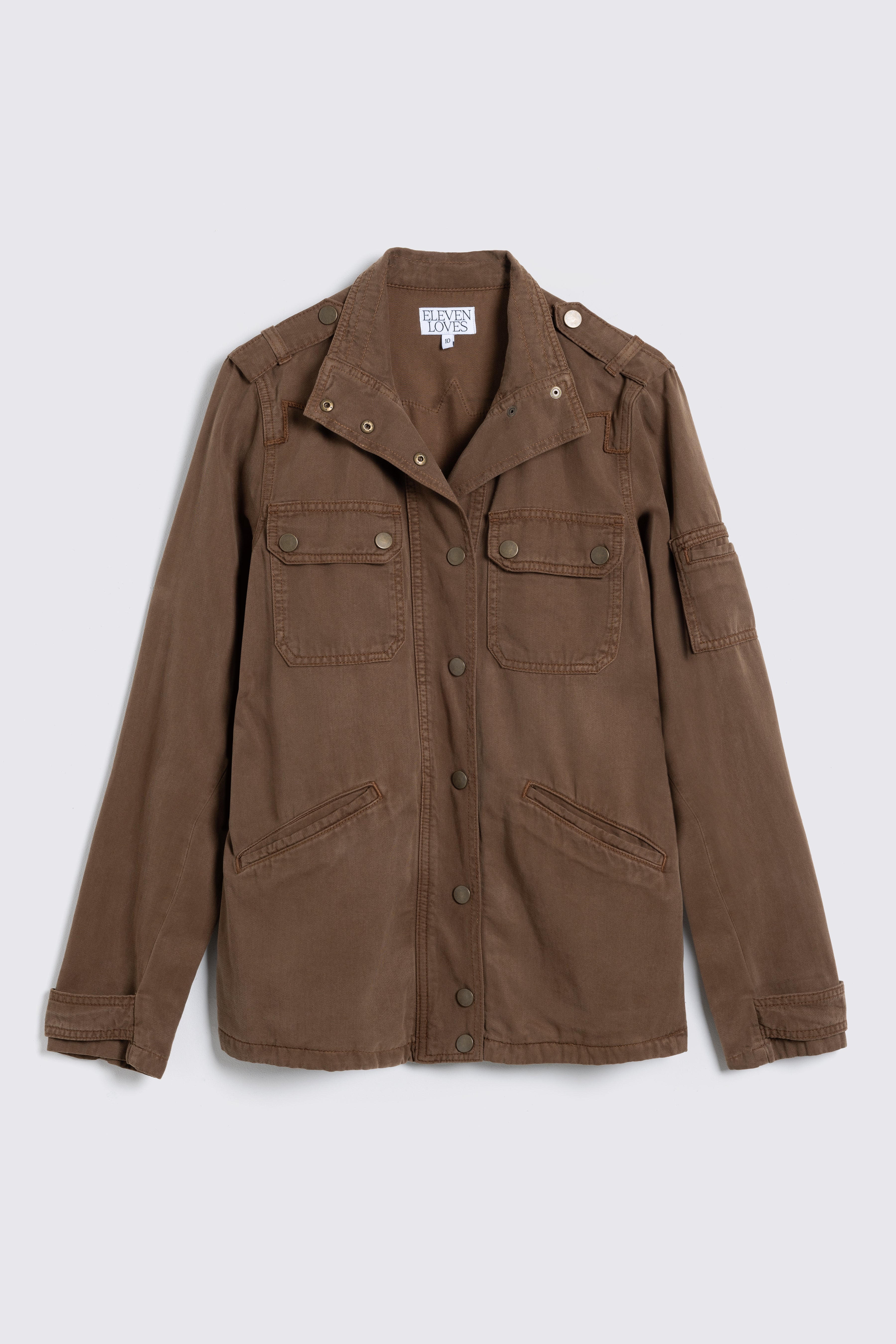 Brown jacket on a white background
