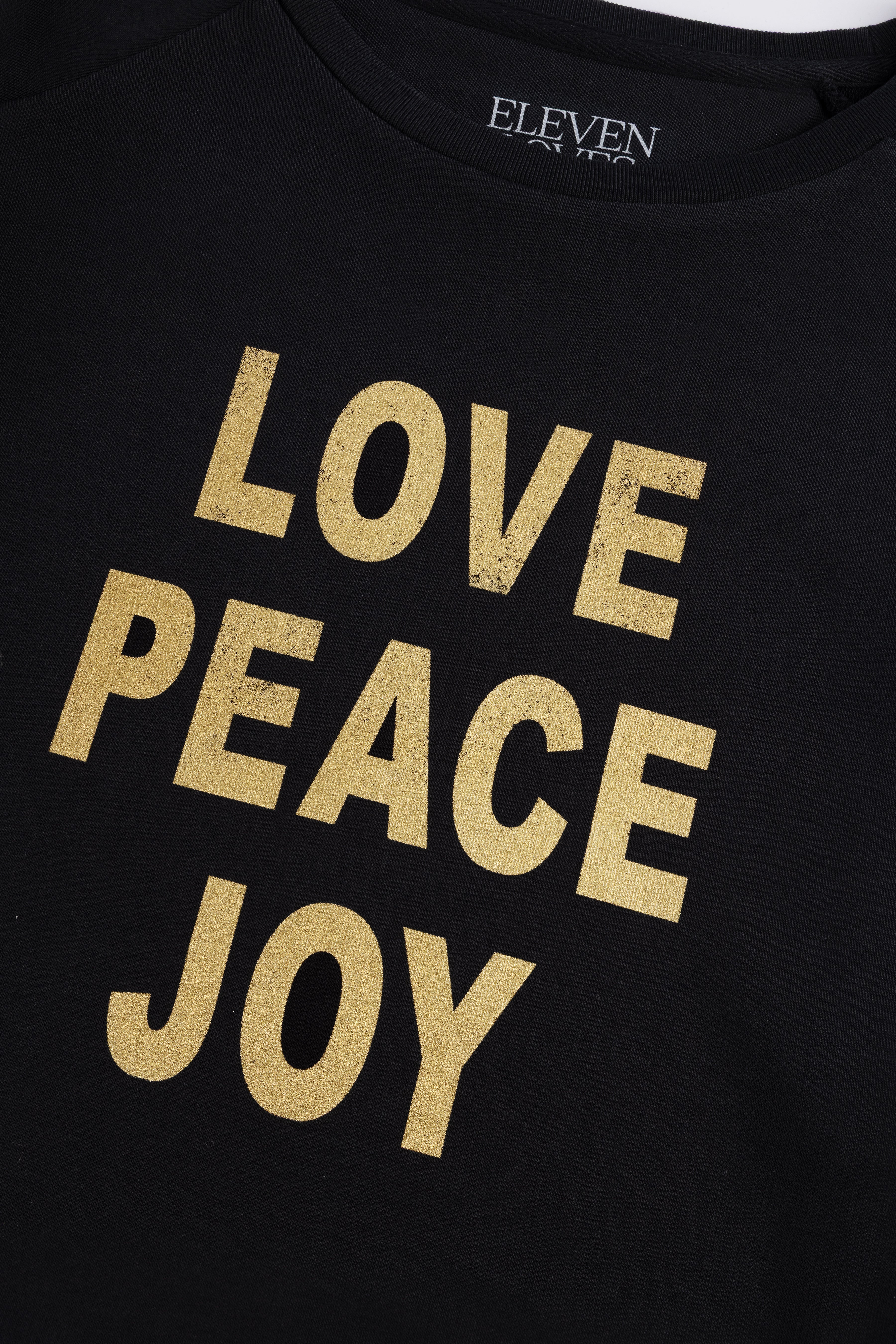 Love Peace Joy Sweatshirt - Black (supporting Give Your Best)