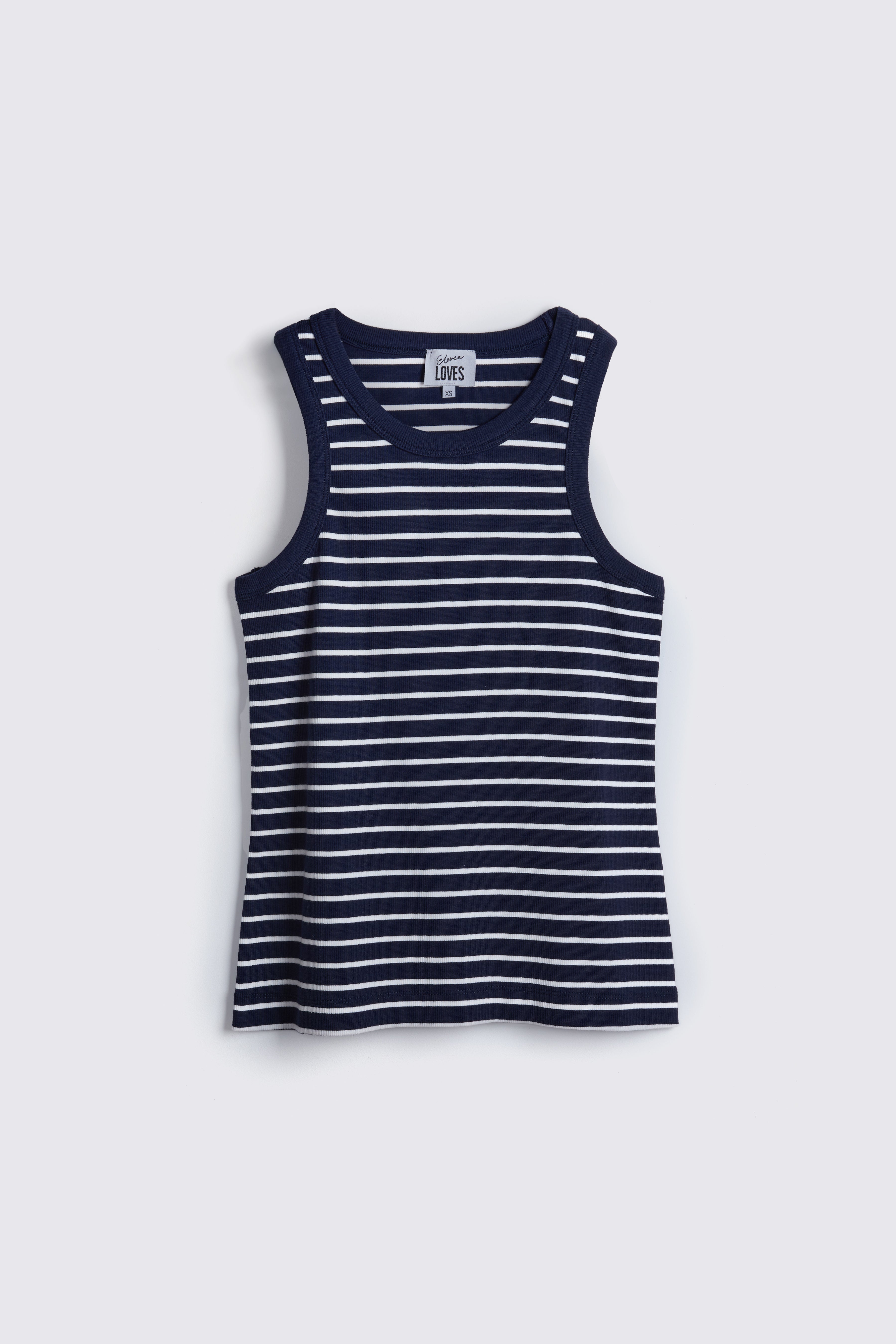 Maya Rib Jersey Vest - Navy / Ivory - Eleven Loves