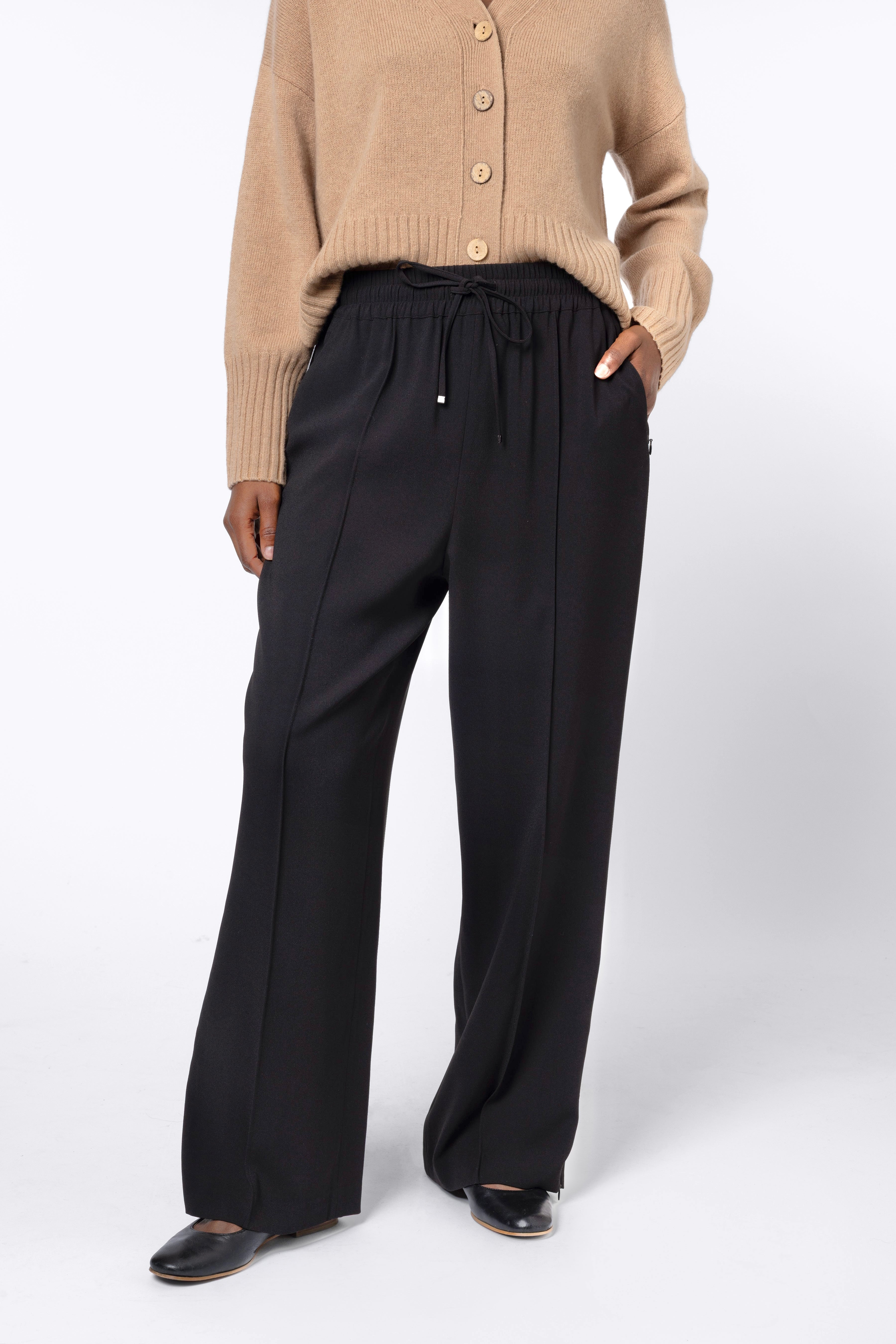 Zara Zip Trousers - Black