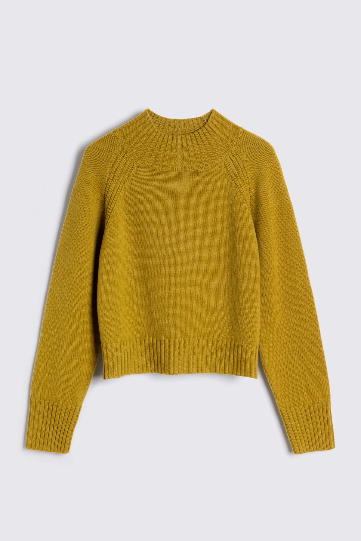 Blythe Funnel Neck Cropped Jumper - Turmeric