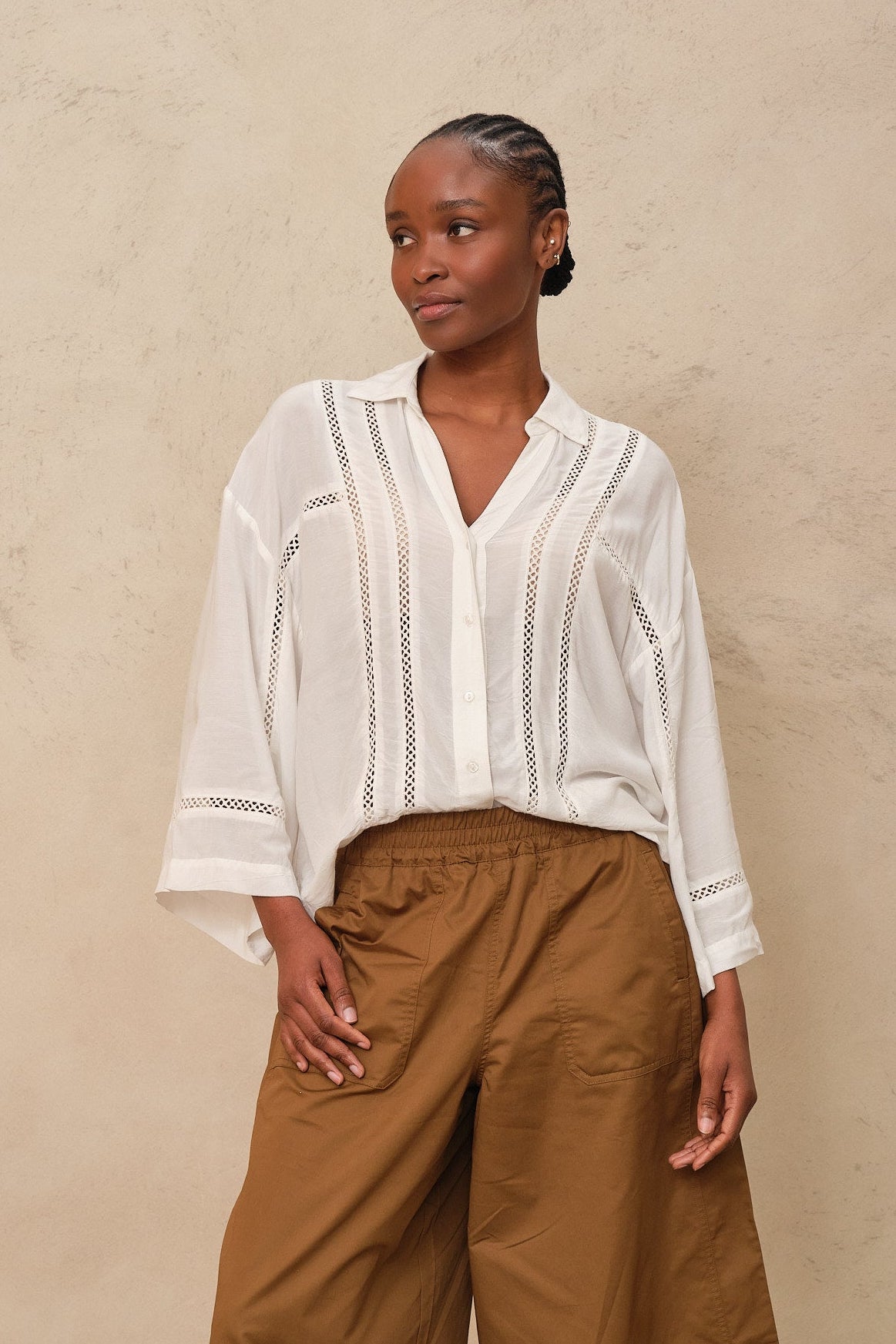 Verona Volume Shirt - Ivory