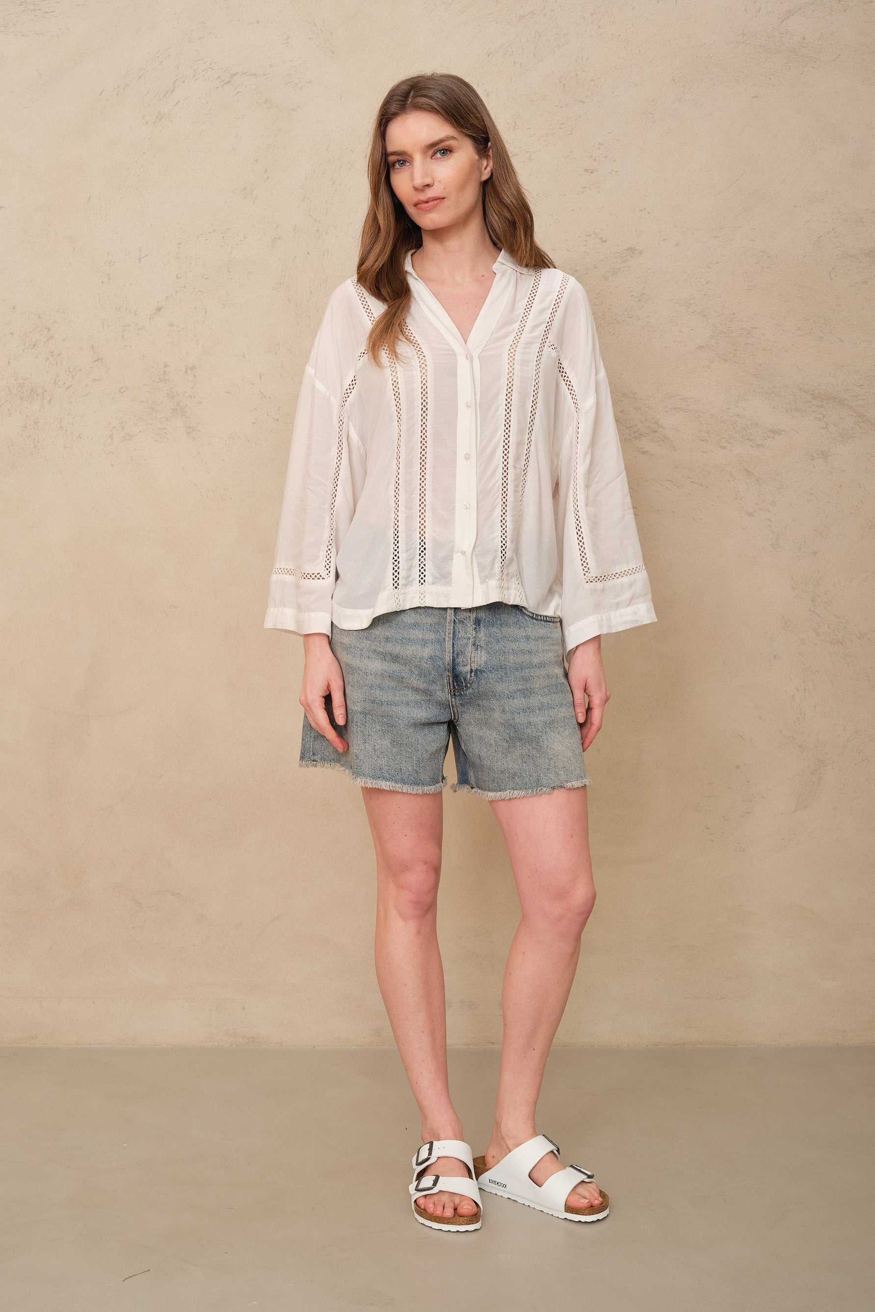 Verona Volume Shirt - Ivory