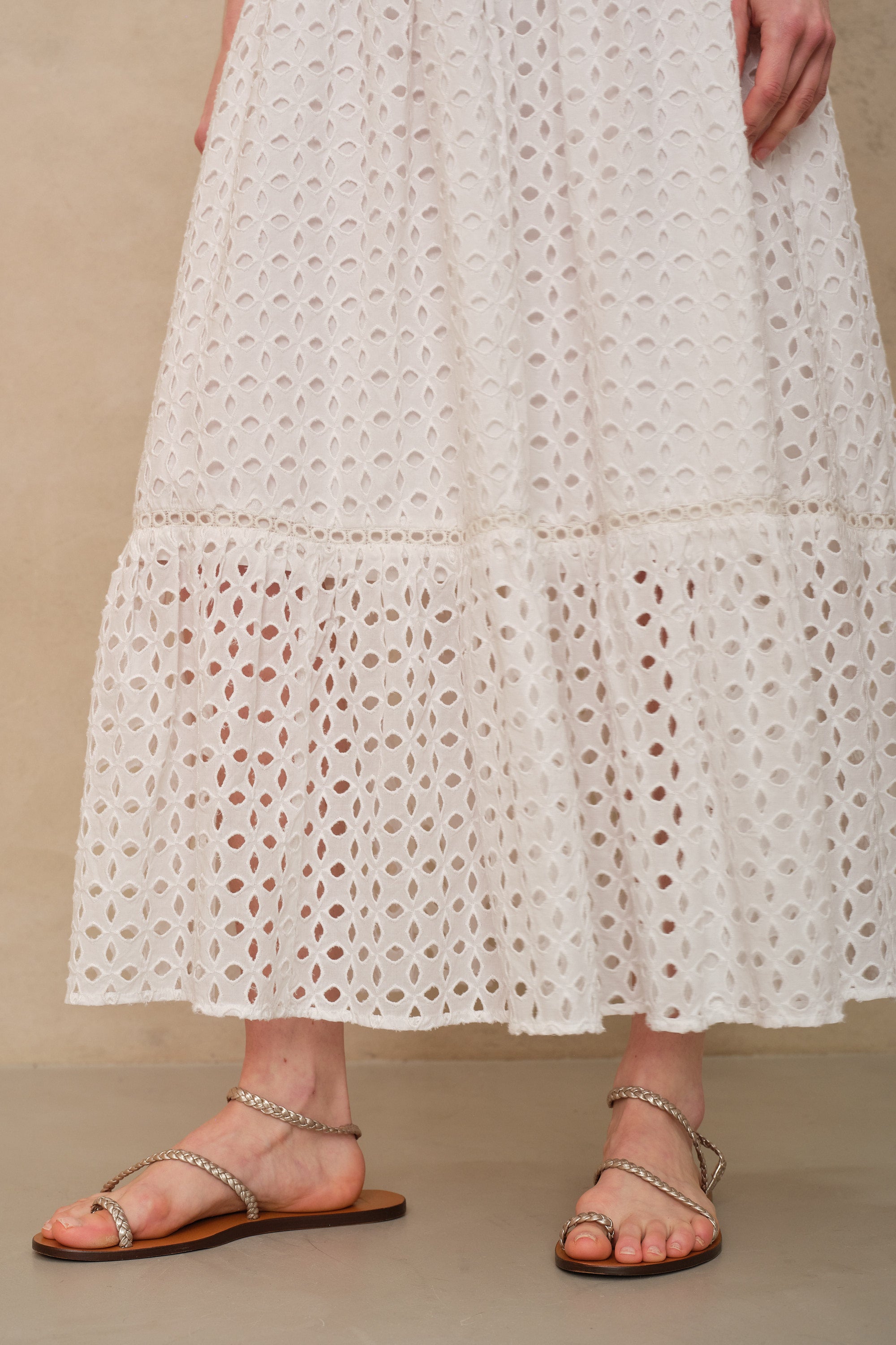 Beth Broderie Skirt - White