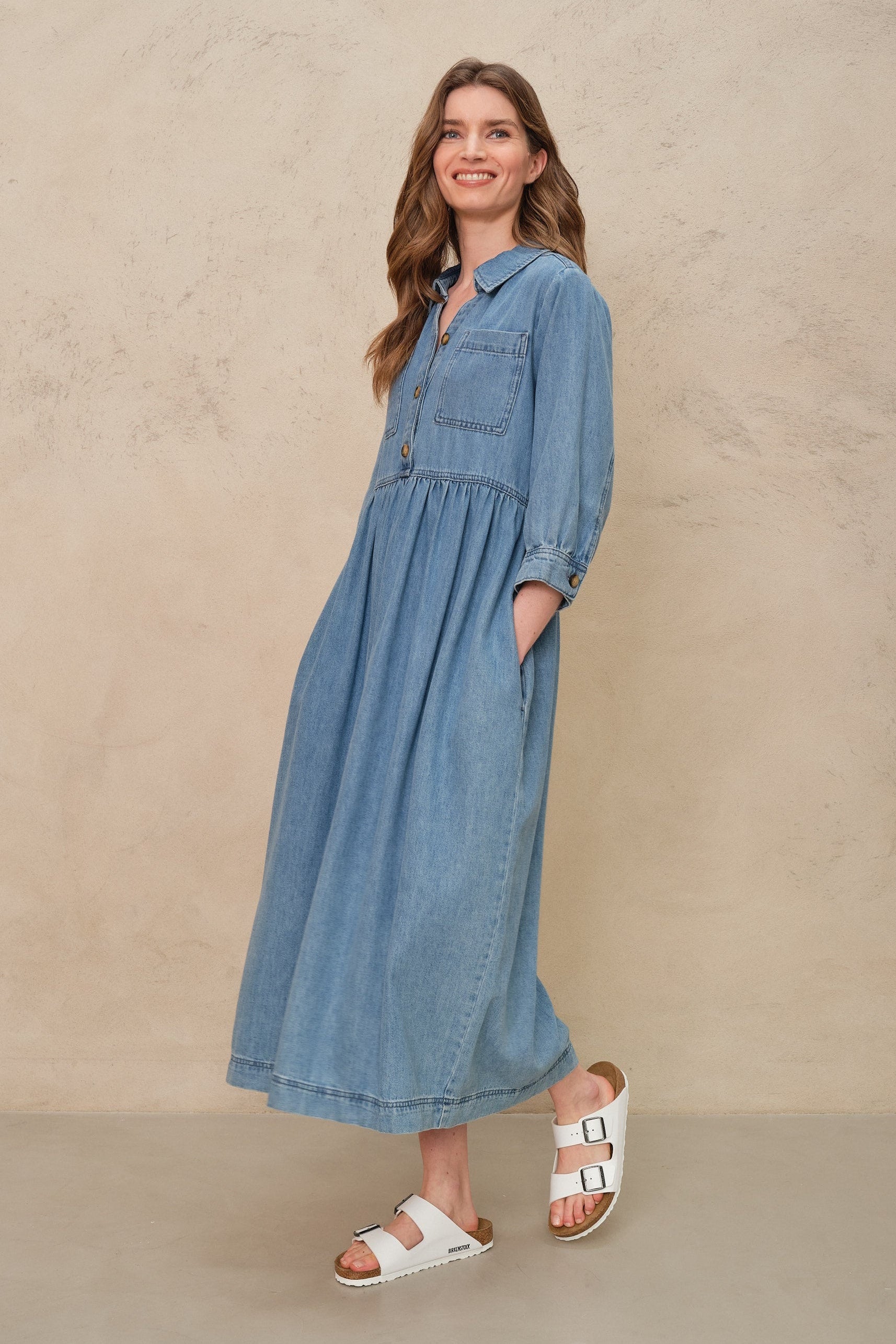 Daphne Denim Dress - Blue