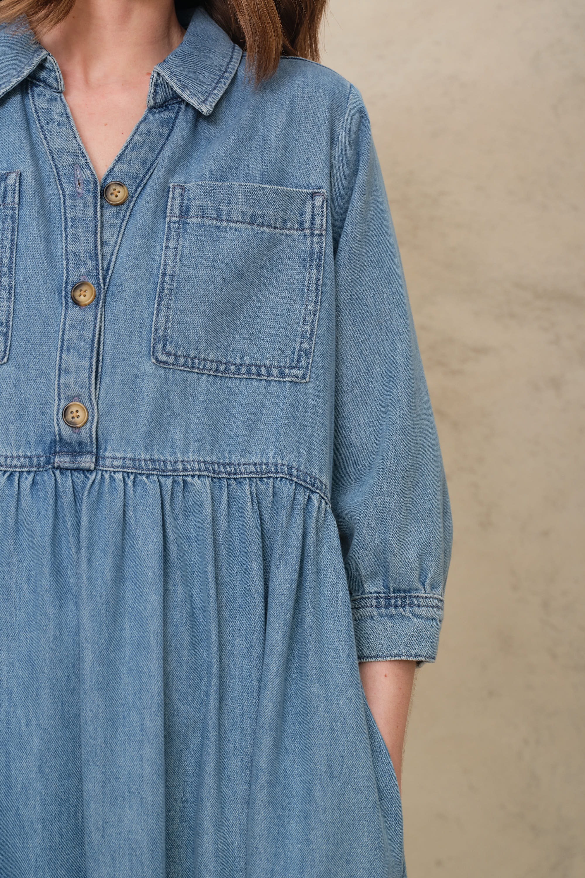 Daphne Denim Dress - Blue