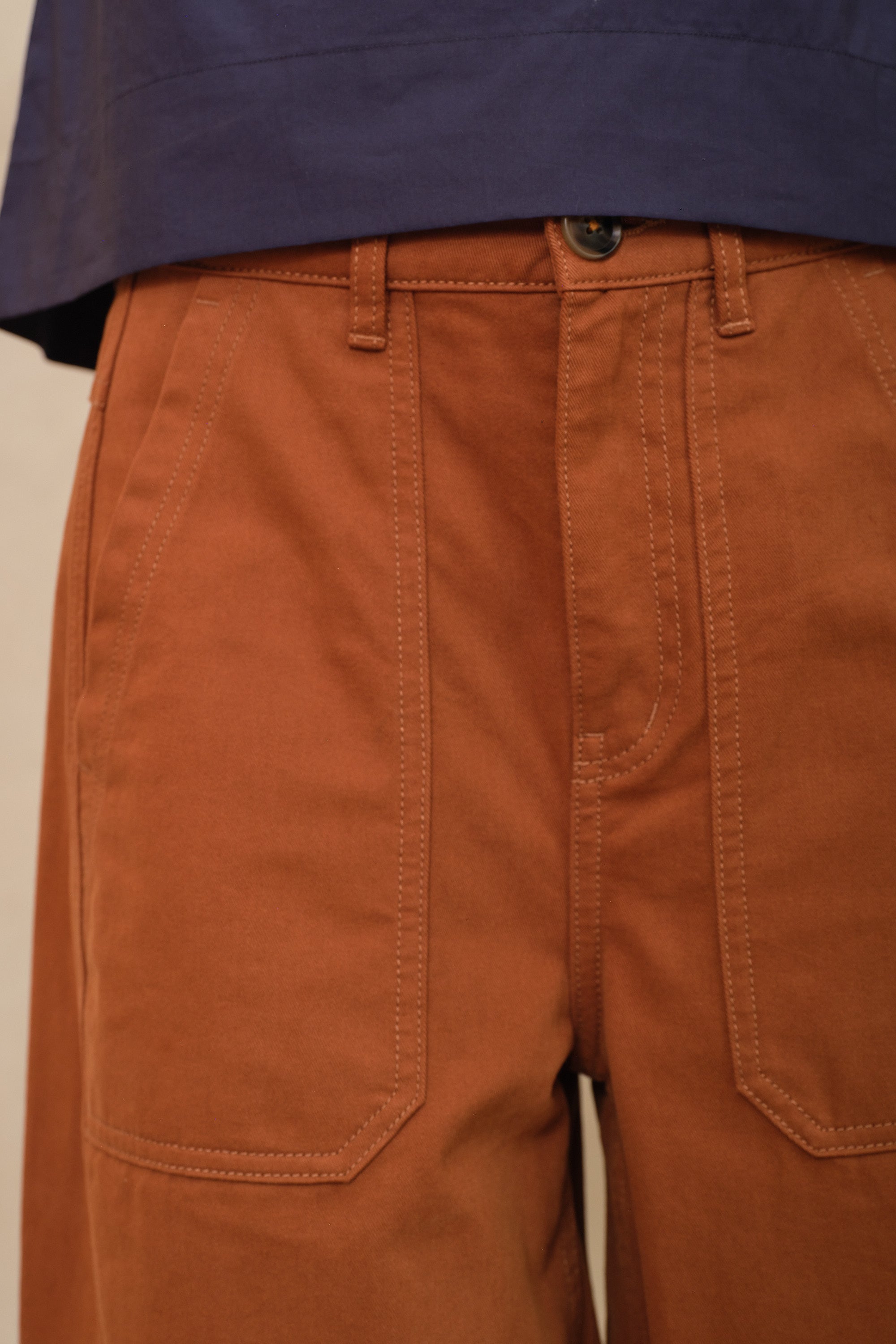 Billie Barrel Leg Trousers - Camel