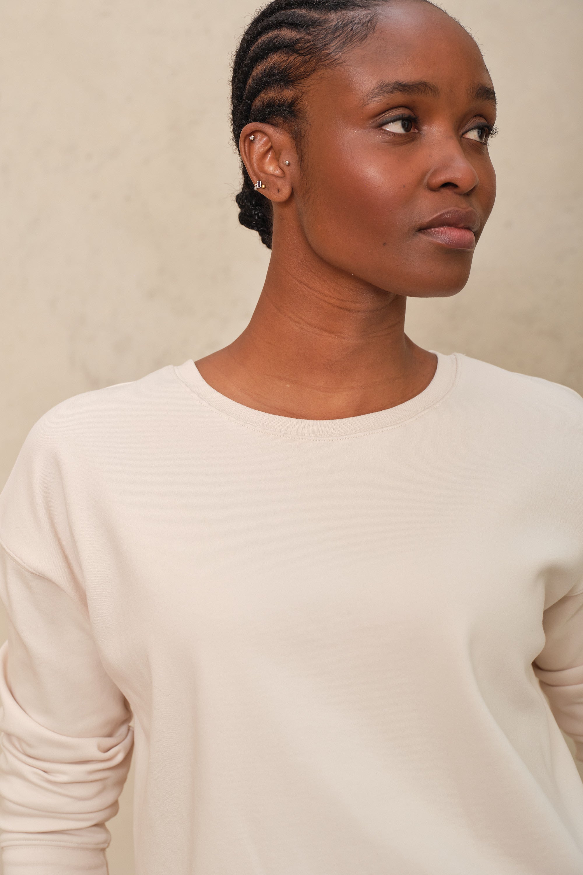 The Perfect Crew Neck Sweatshirt - Vanilla