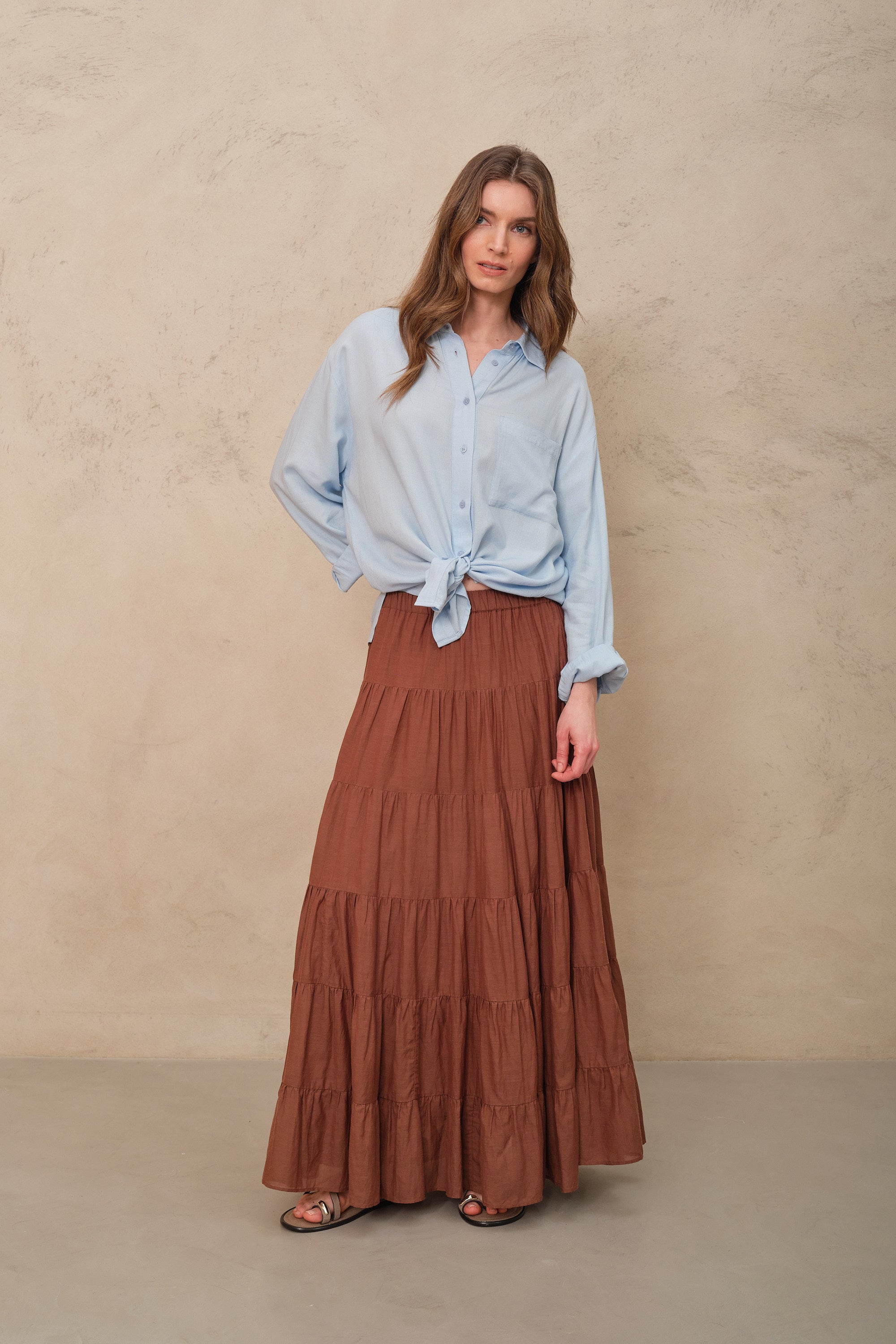 The Perfect Viscose Linen Shirt - Powder Blue