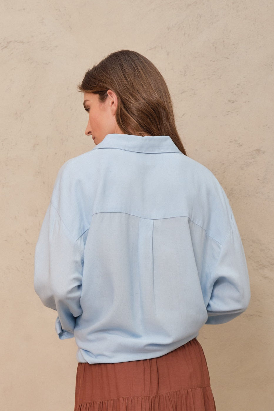 The Perfect Viscose Linen Shirt - Powder Blue