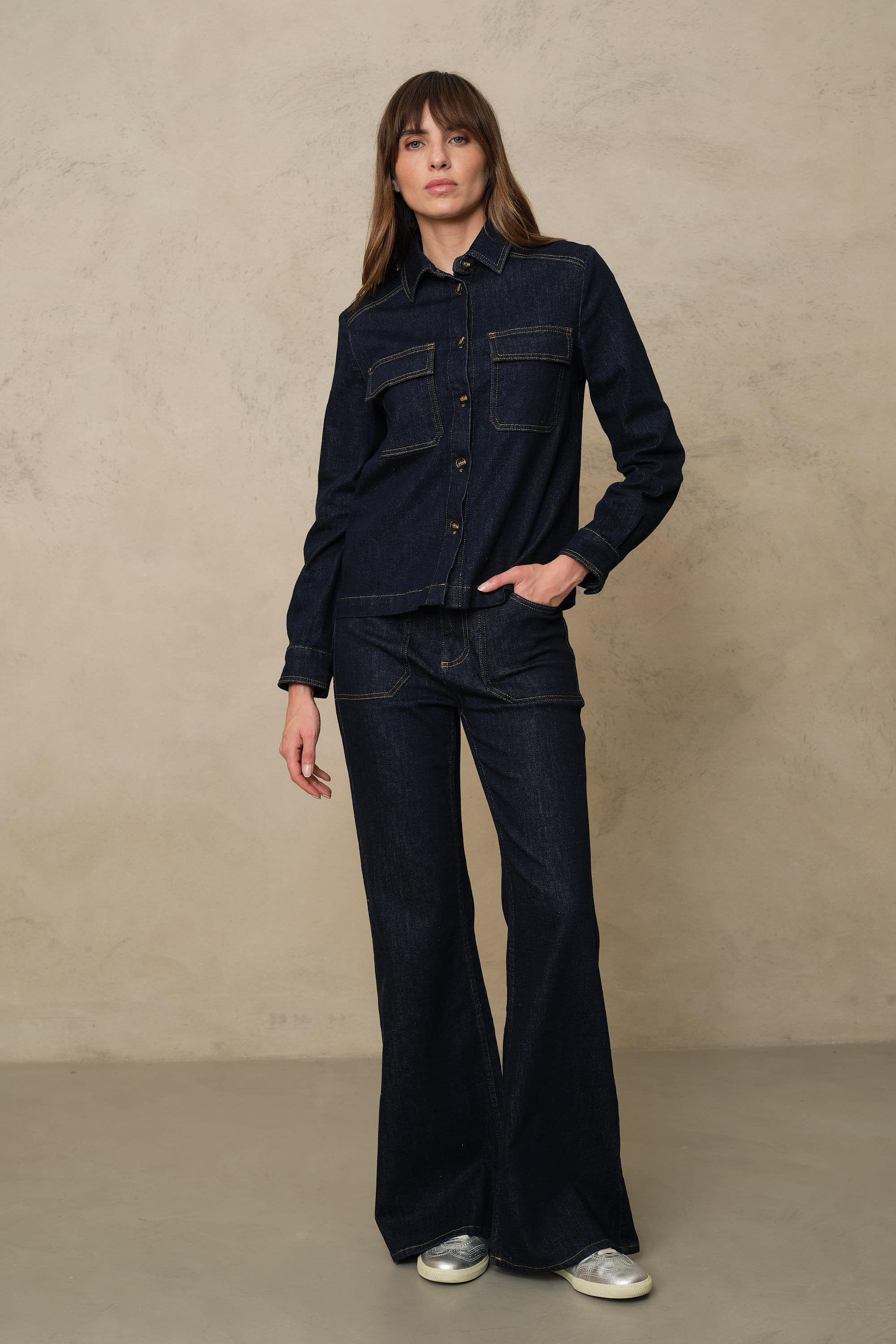 Sadie Denim Shacket - Rinse Wash