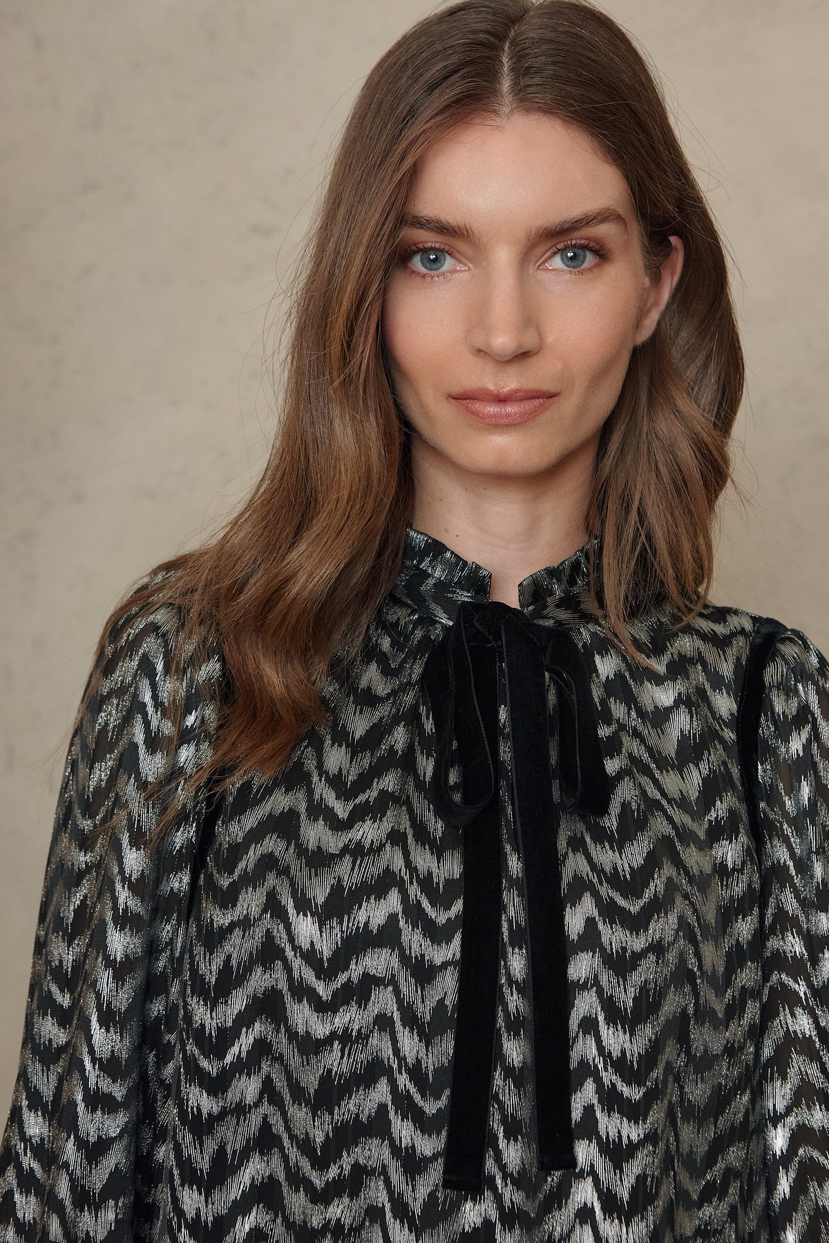 Jules Striped Blouse - Silver/Black