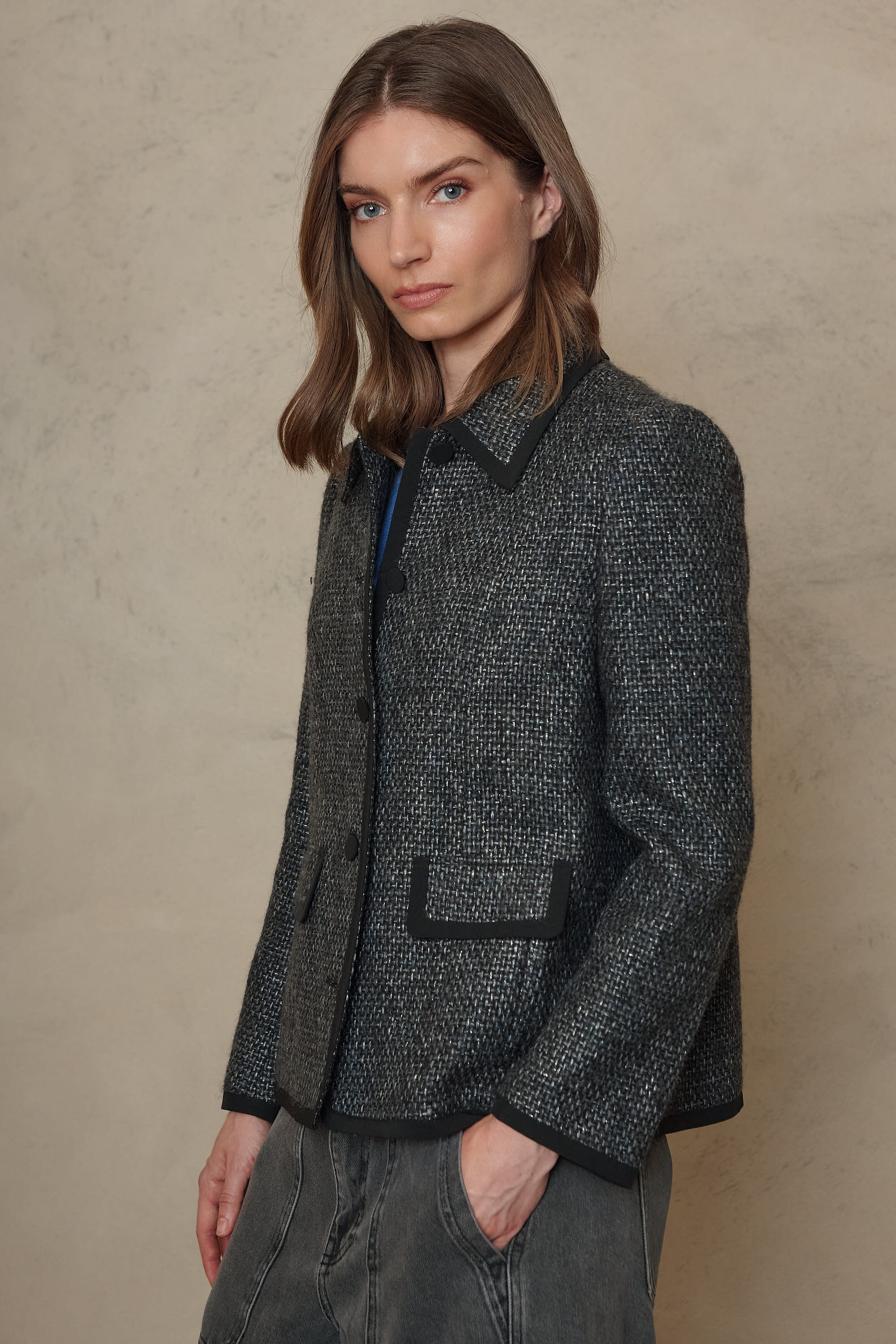 Celine swing jacket in grey