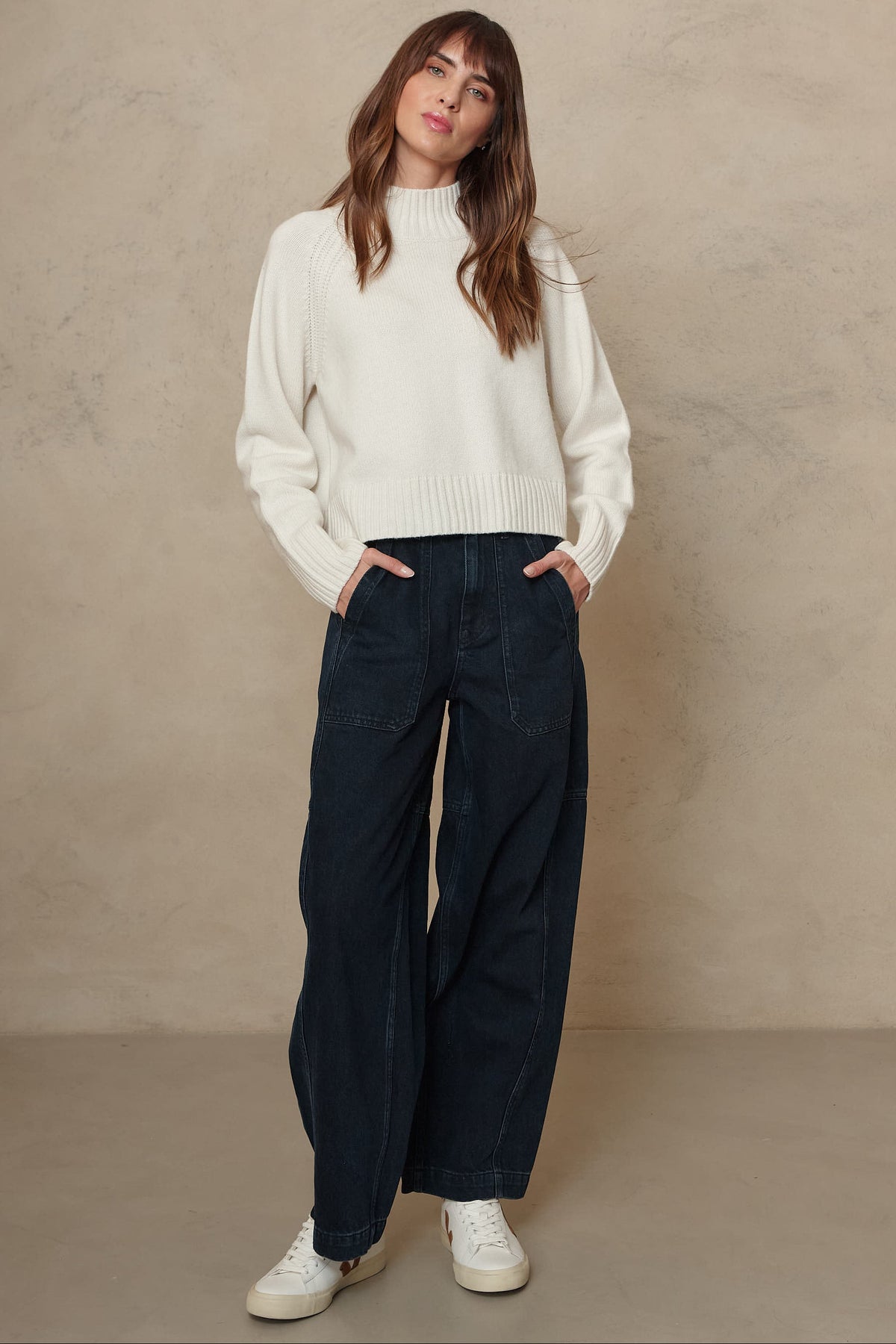 Billie Barrel Leg Jeans - Blue Black