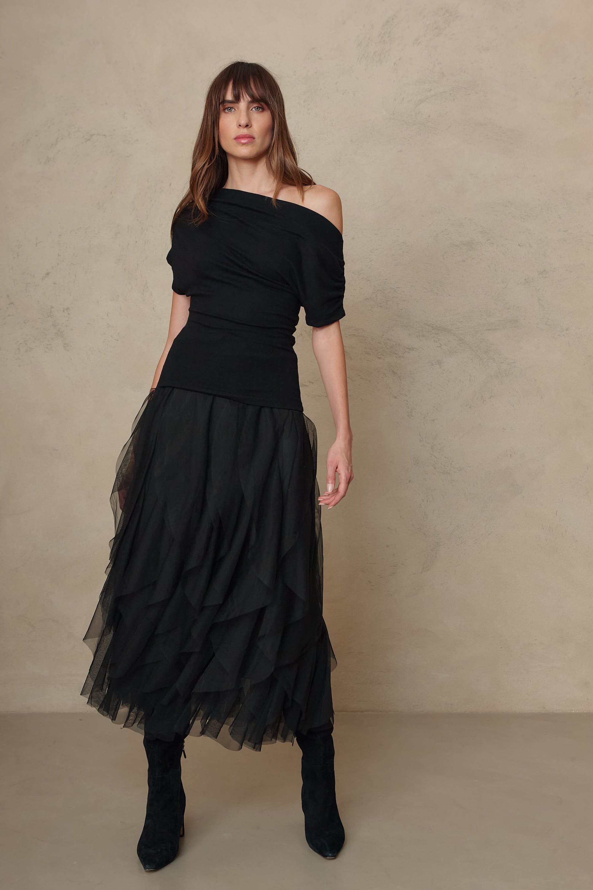 Esme Off Shoulder Top - Black