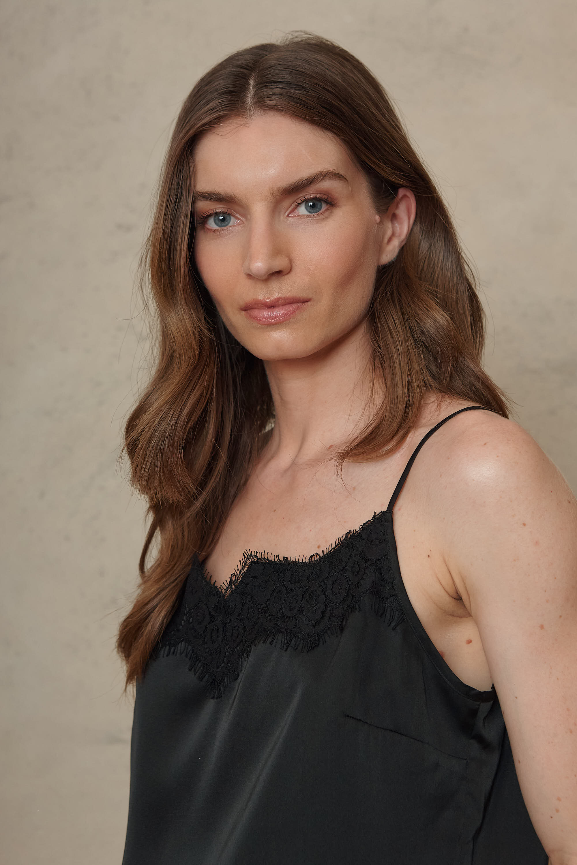 Cleo Satin Lace Cami - Black