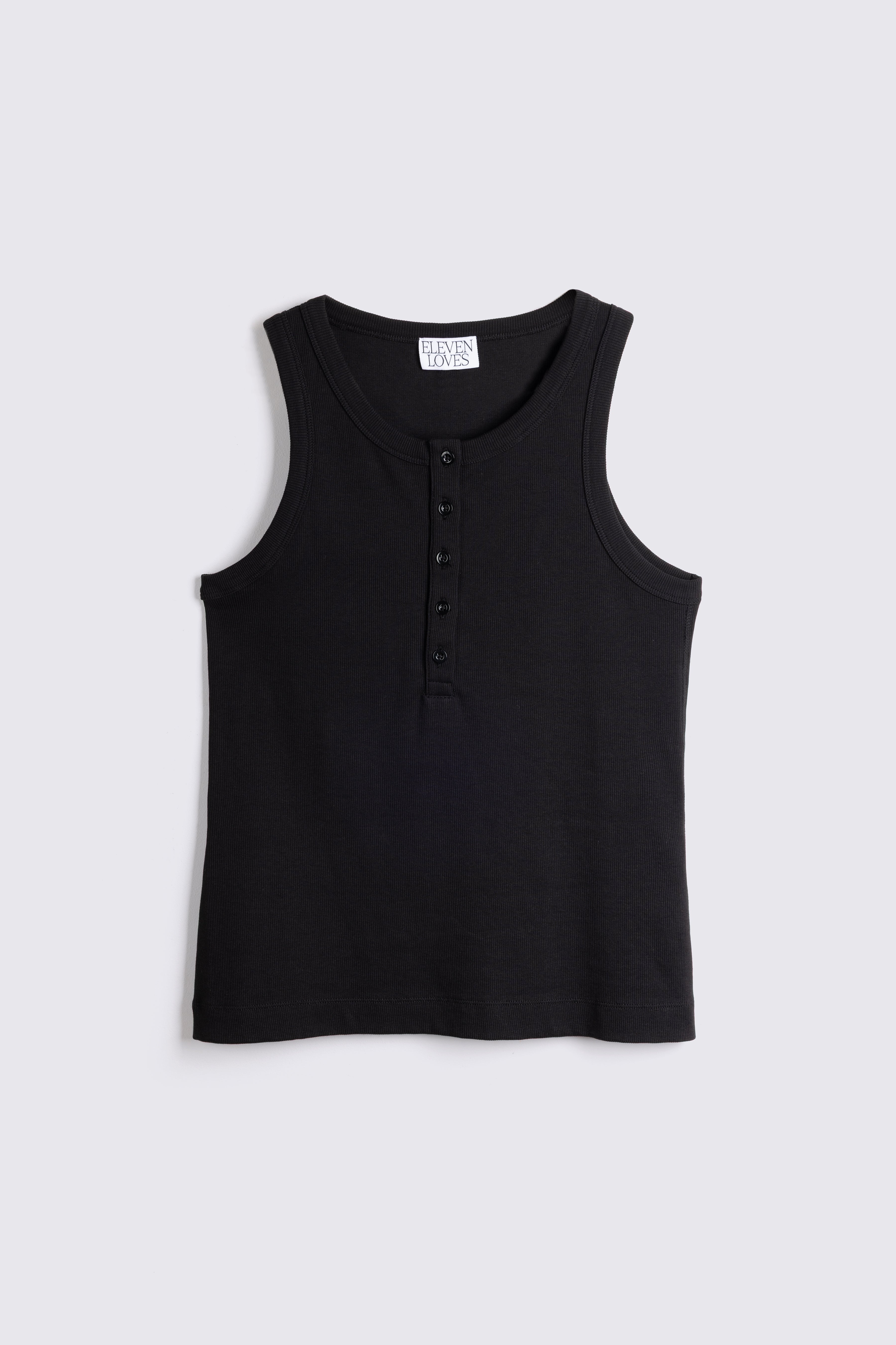 Mabel Button Down Vest - Black - Eleven Loves