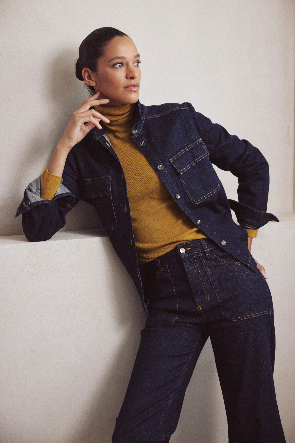 Sadie Denim Shacket - Rinse Wash