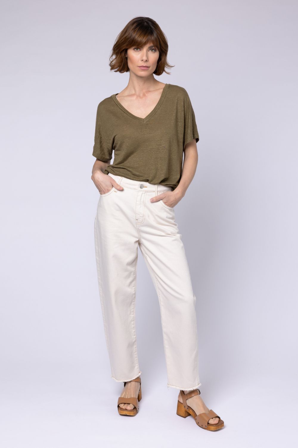 thea barrel leg jeans ecru barrel leg jeans cream jeans womens jeans summer white jeans eleven loves ellen loves 11loves