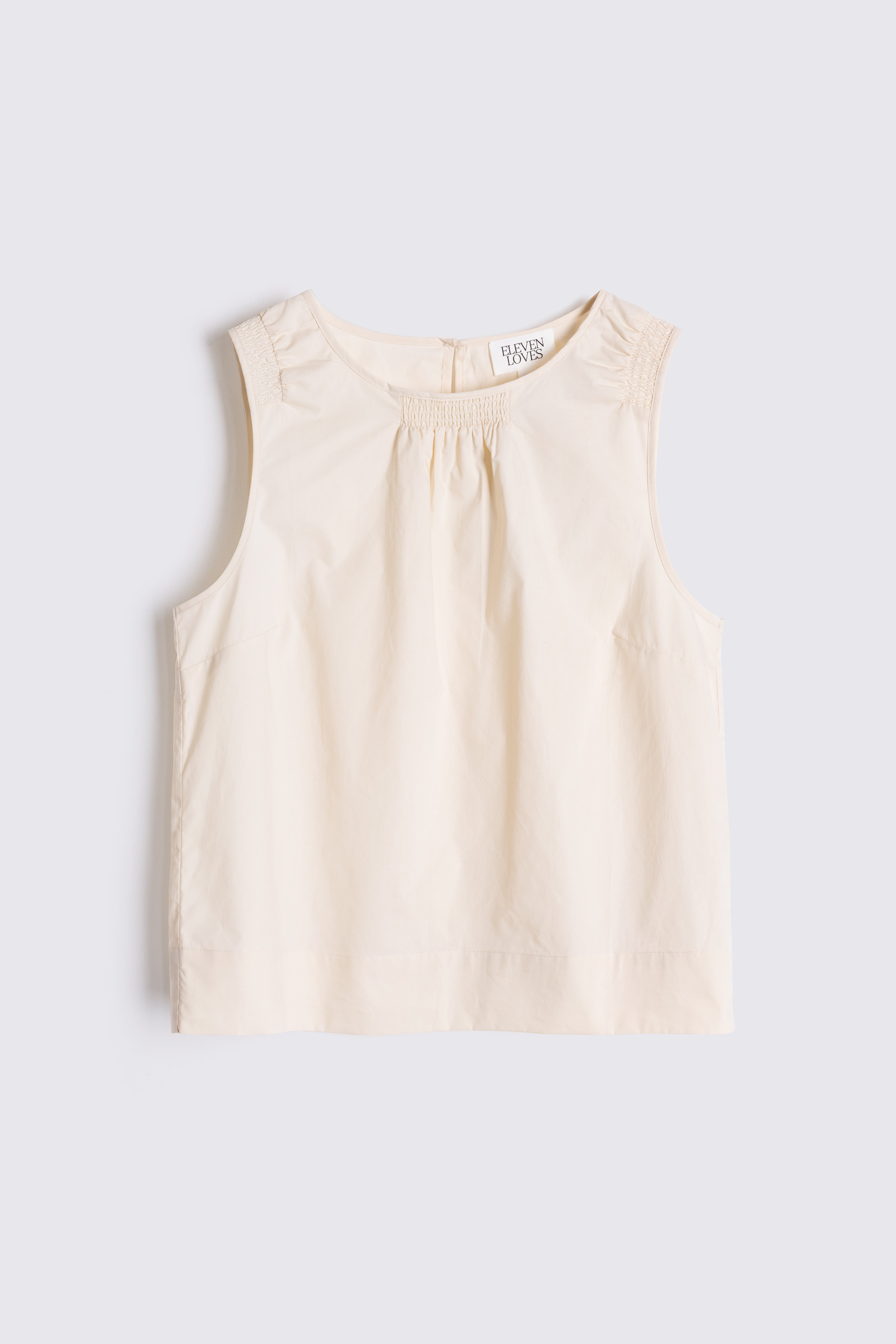 Sage Shell Top - Ecru - Eleven Loves