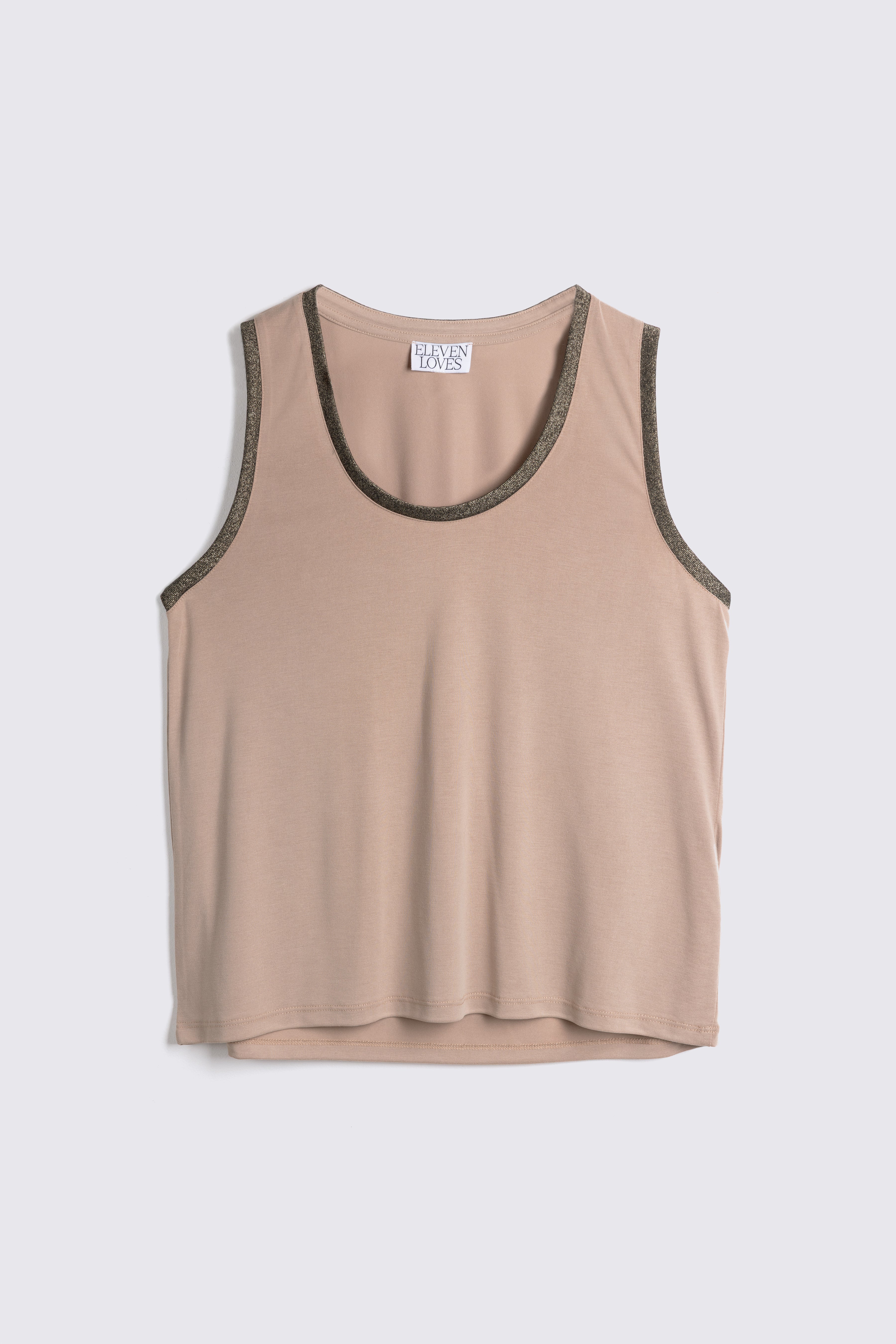 Chloe Vest - Camel with Gold
